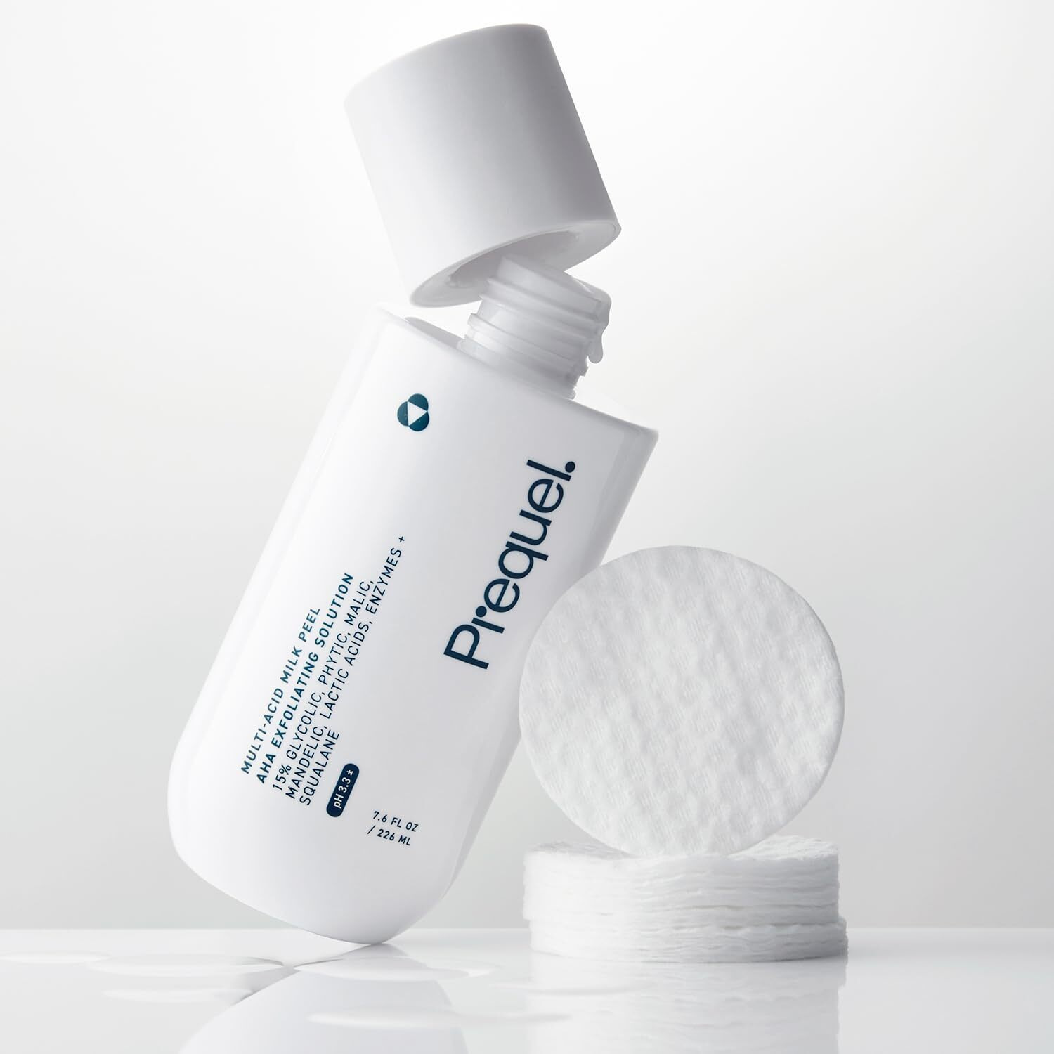 Prequel Skin Multi-Acid Milk Peel  Professional Exfoliating Solution. 15% Glycolic Acid Face Peel With Lactic Acid And Enzymes. Hydrating Chemical Exfoliant. Clinical Strength Formula  7.6Oz Bottle.