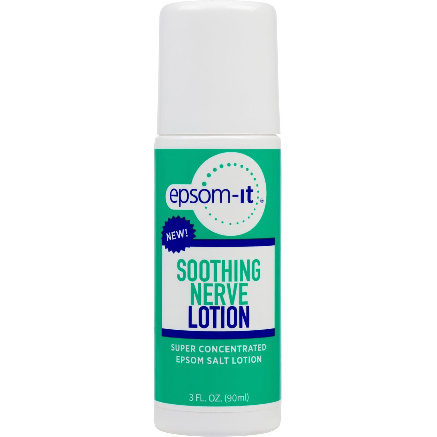 Epsom-It Soothing Nerve Lotion - Roll On Epsom Salt Magnesium Lotion  Topical Magnesium Cream With Capsaicin & Arnica For Tired Muscles And Sleep  3Oz