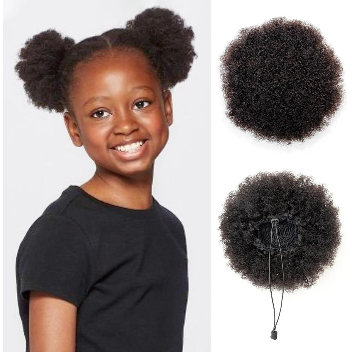 Isheeny Large Afro Puff Drawstring Ponytail Puffs Natural Black 8 Inch Curly Drawstring Ponytail For Youth Girl Naturally Styled Hairpiece  Enhancing Your Beauty And Youthfulness