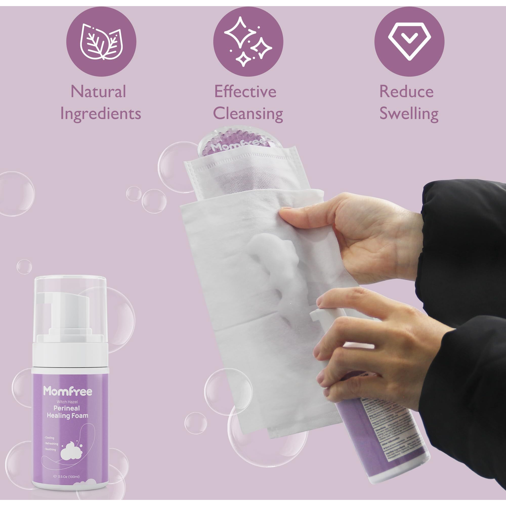 Postpartum Essentials Recovery Kit Labor Delivery Post Partum 13 Pcs Recovery Mom Care Set - Upside Down Peri Bottle | Xl Disposable Underwear | Soothing Pads | Perineal Healing Foam | Canvas Bag