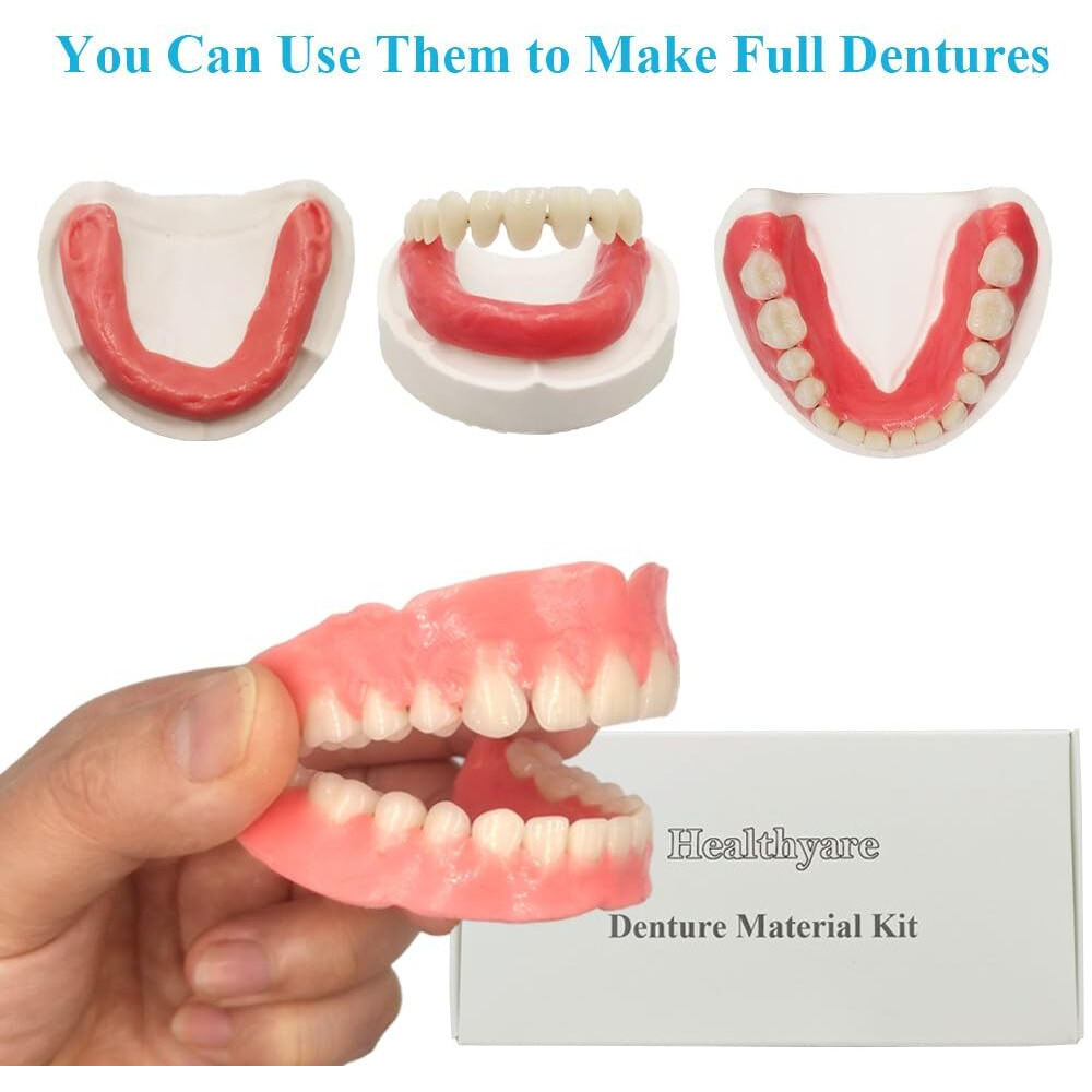 Denture Material Kit For Repair Missing Teeth Or Diy Full Denture Fake Teeth