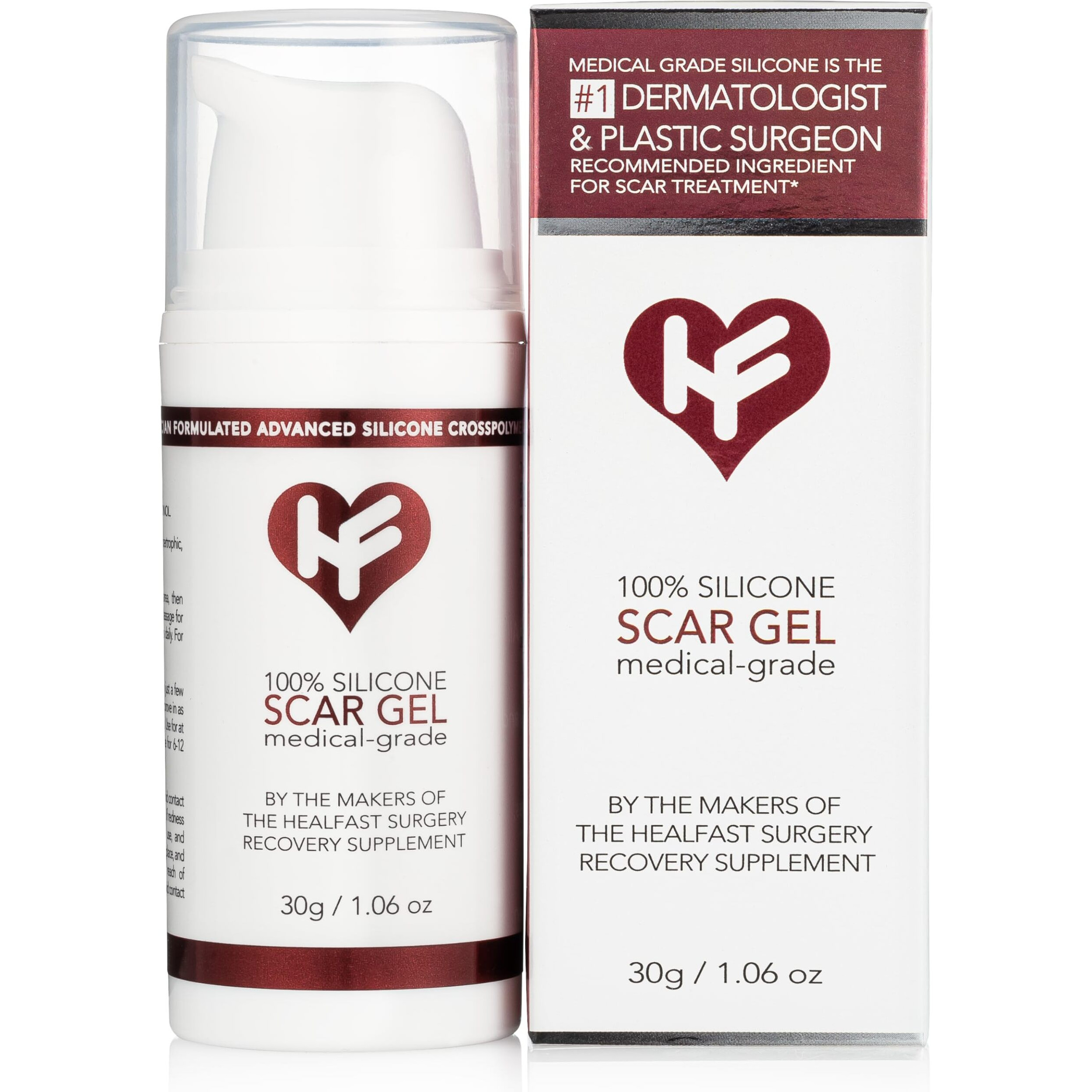 Physician Formulated Silicone Scar Gel Semi-Solid Sheeting - Advanced Crosspolymer Medical Grade Liquid Sheeting For Face  Body  Surgery  C Section  Burn  Keloidal & Hypertrophic Scars