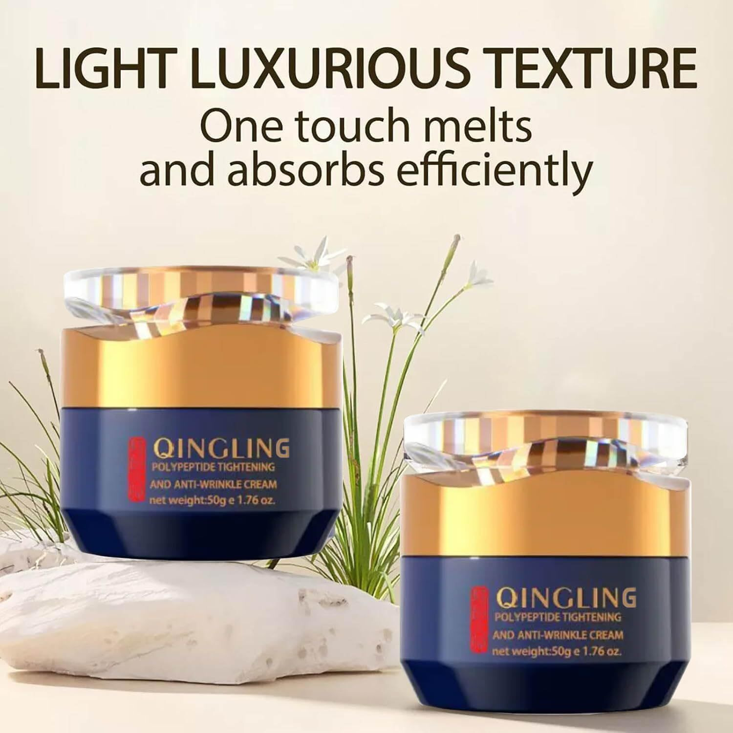 Qingling Face Cream  Qingling Crema Para Arrugas  Qingling Wrinkle Removal Cream  Polypeptide Tightening And Anti-Wrinkle Cream  Firming Anti-Aging Eye Cream For Women Men (1)