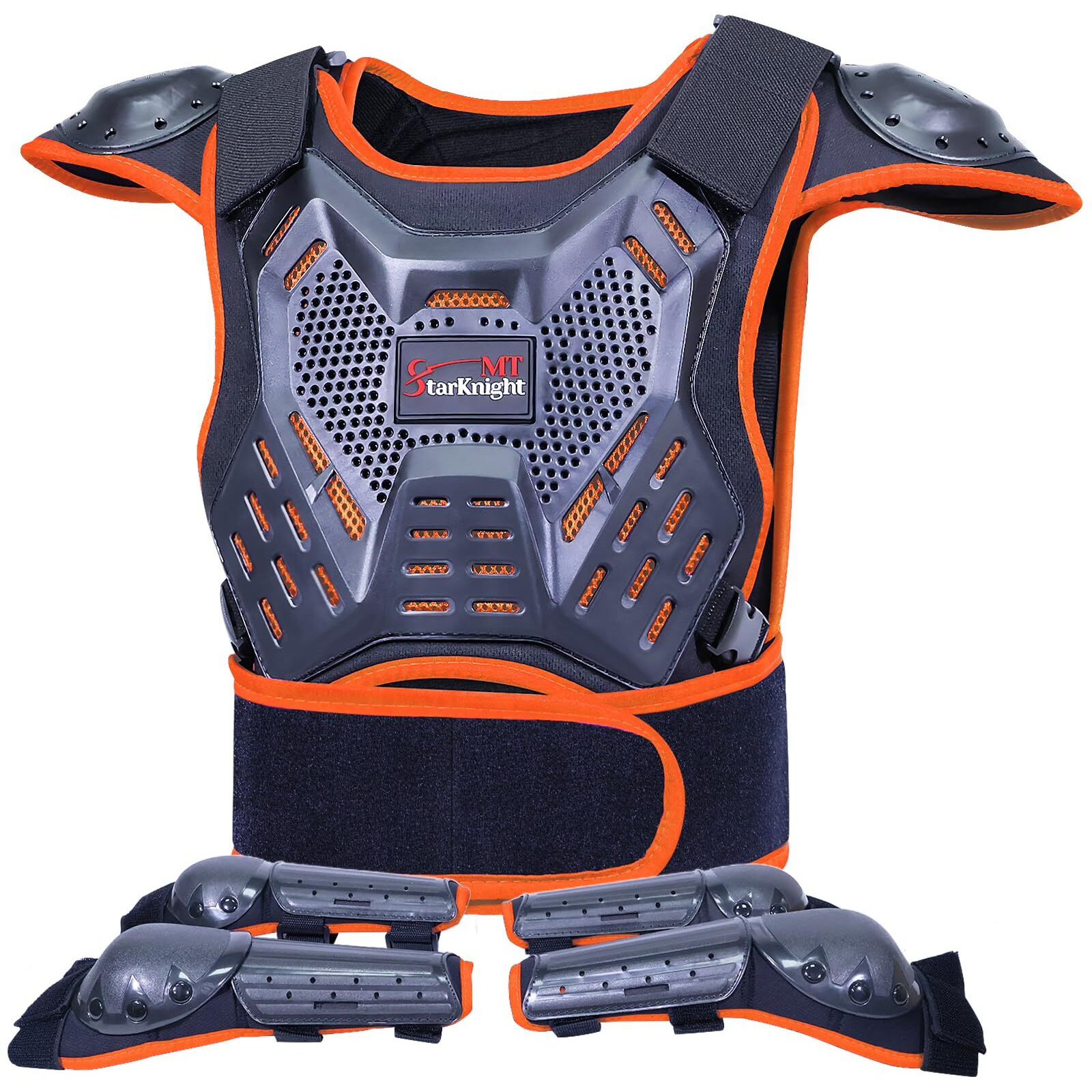 Starknightmt Kids Dirt Bike Gear - Youth Motorcycle Gear Riding Protective Motocross Armor Suit Chest Protector For Boys Girls Biking Cycling Skating Off-Road  Orange