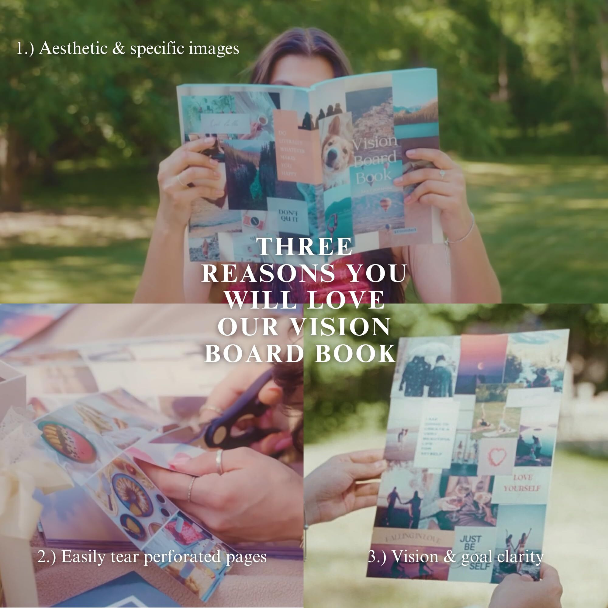 Daily Dopamine 2025 Vision Board Book - Quality Clip Art Magazine Supplies | 800+ Categorized Pictures & Quotes| Aesthetic Dream Board For Visualization & Affirmations -Mood Board For Goal- Setting