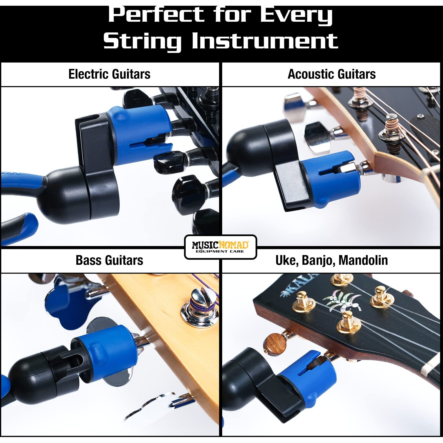 Musicnomad 6 Pc. Guitar String Change Tool Kit With Winder  Cutter  Puller  Tune-It  Hex Wrench & Screwdriver (Mn218)