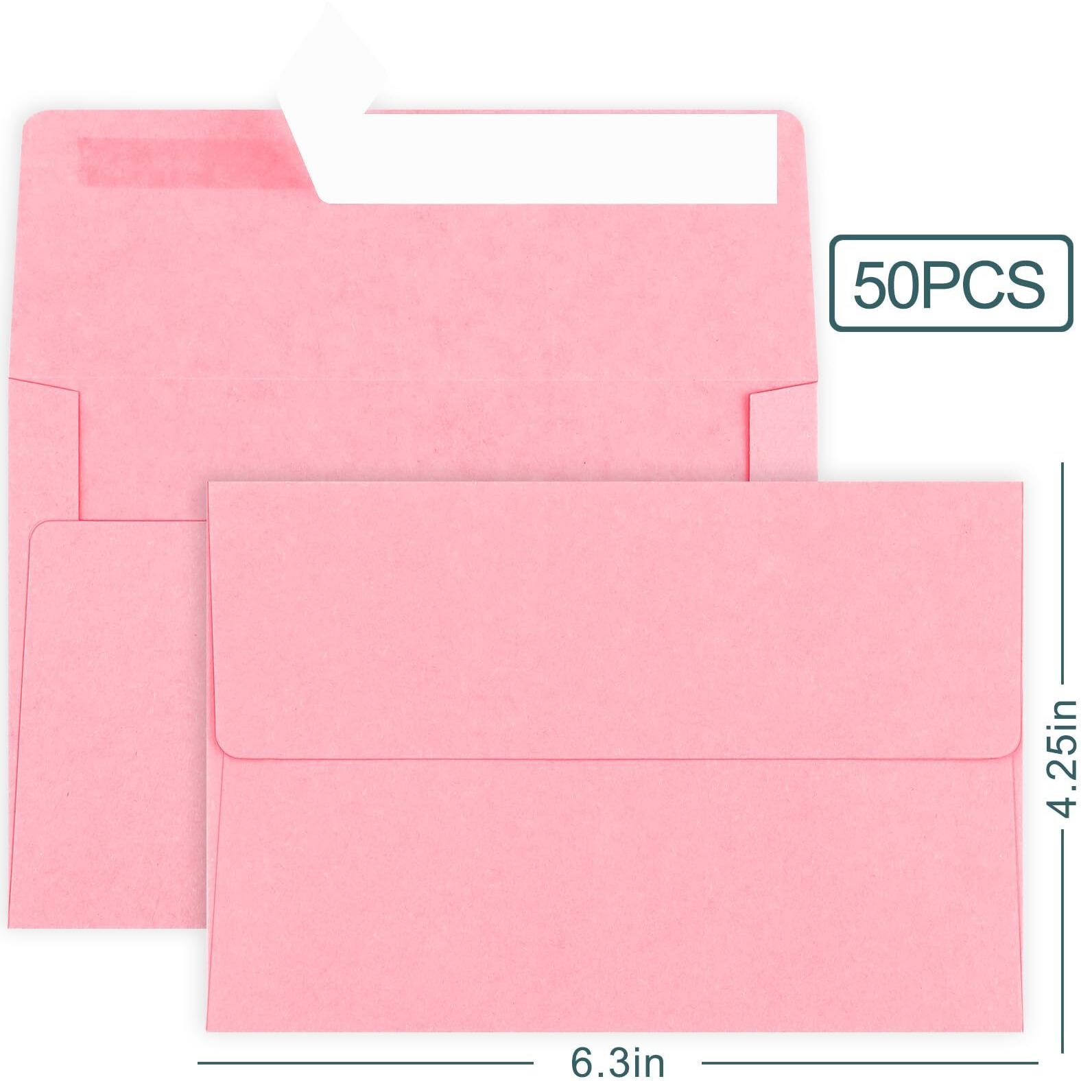 50 Pack 4X6 Envelopes  A4 Pink Envelopes Self Seal  Printable Envelopes For Invitation  Baby Shower  Birthday Party  Wedding  Postcards  Mailing  Greeting Cards