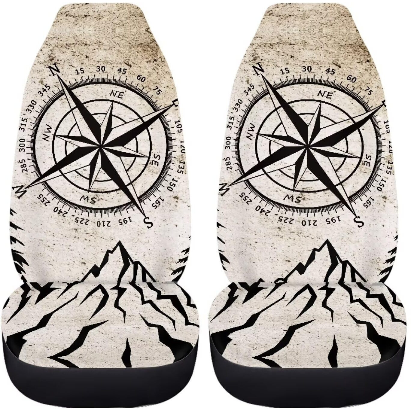 Toaddmos Speedometer Car Front Seat Cover Set Soft Driver Seat Cover Comfort Bucket Seat Covers Full Protection Saddle Blanket Cushion Cover Universal Fit For Suv Truck Sedan 2 Pack