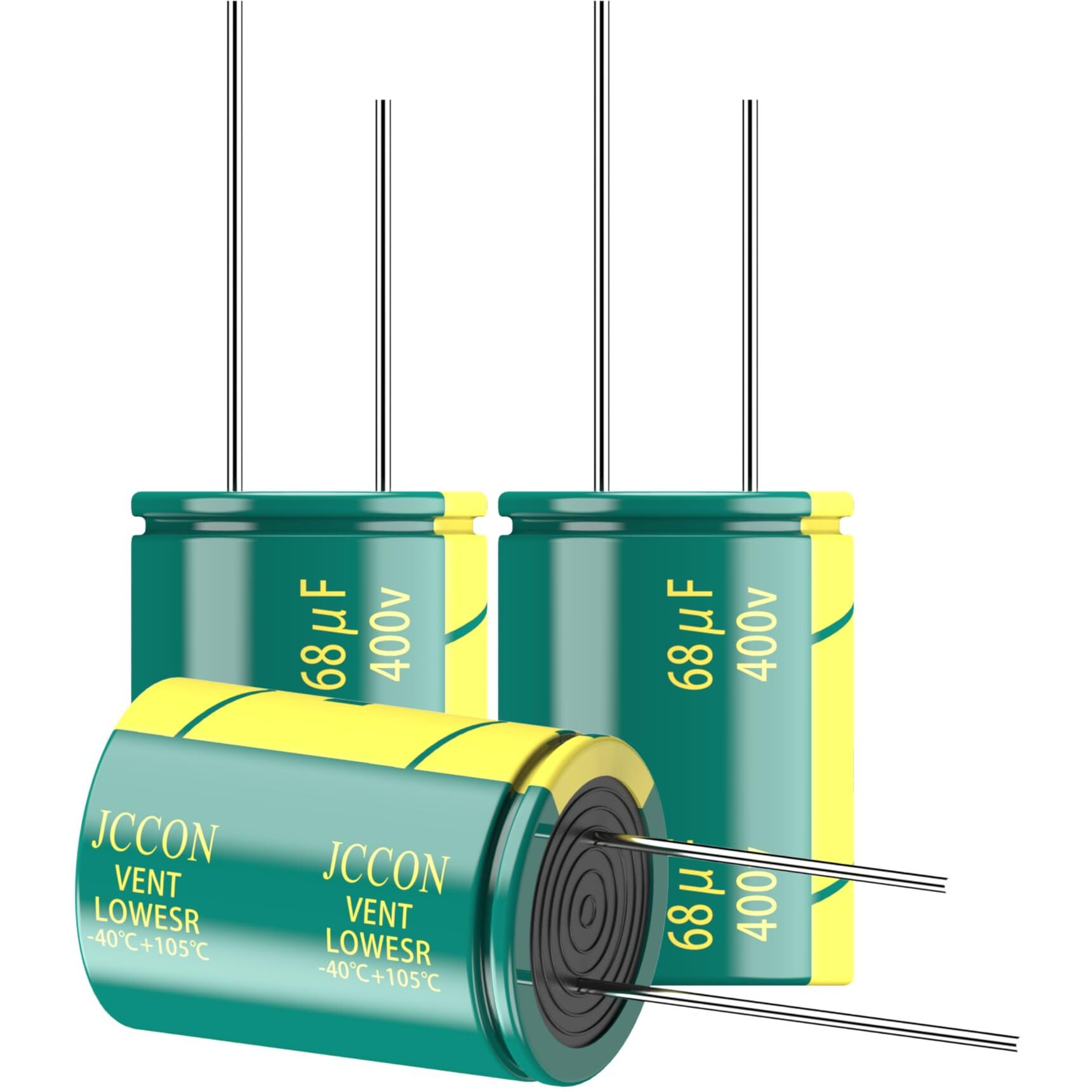 Jccon 10-Pack 400V 68Uf Premium Quality Low Esr Electrolytic Capacitors 18X25Mm (0.71X0.99In)  400Volt 68Mfd High-Frequency Caps With Superior Performance