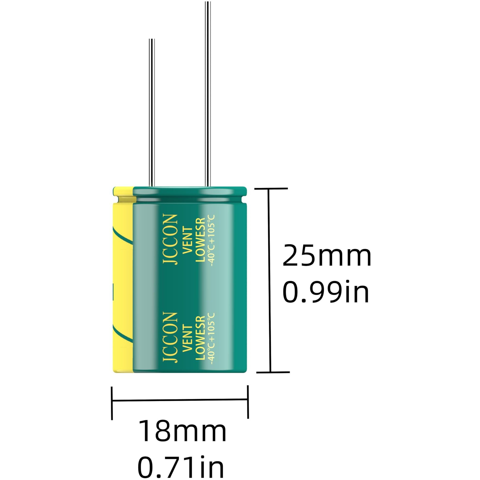 Jccon 10-Pack 400V 68Uf Premium Quality Low Esr Electrolytic Capacitors 18X25Mm (0.71X0.99In)  400Volt 68Mfd High-Frequency Caps With Superior Performance
