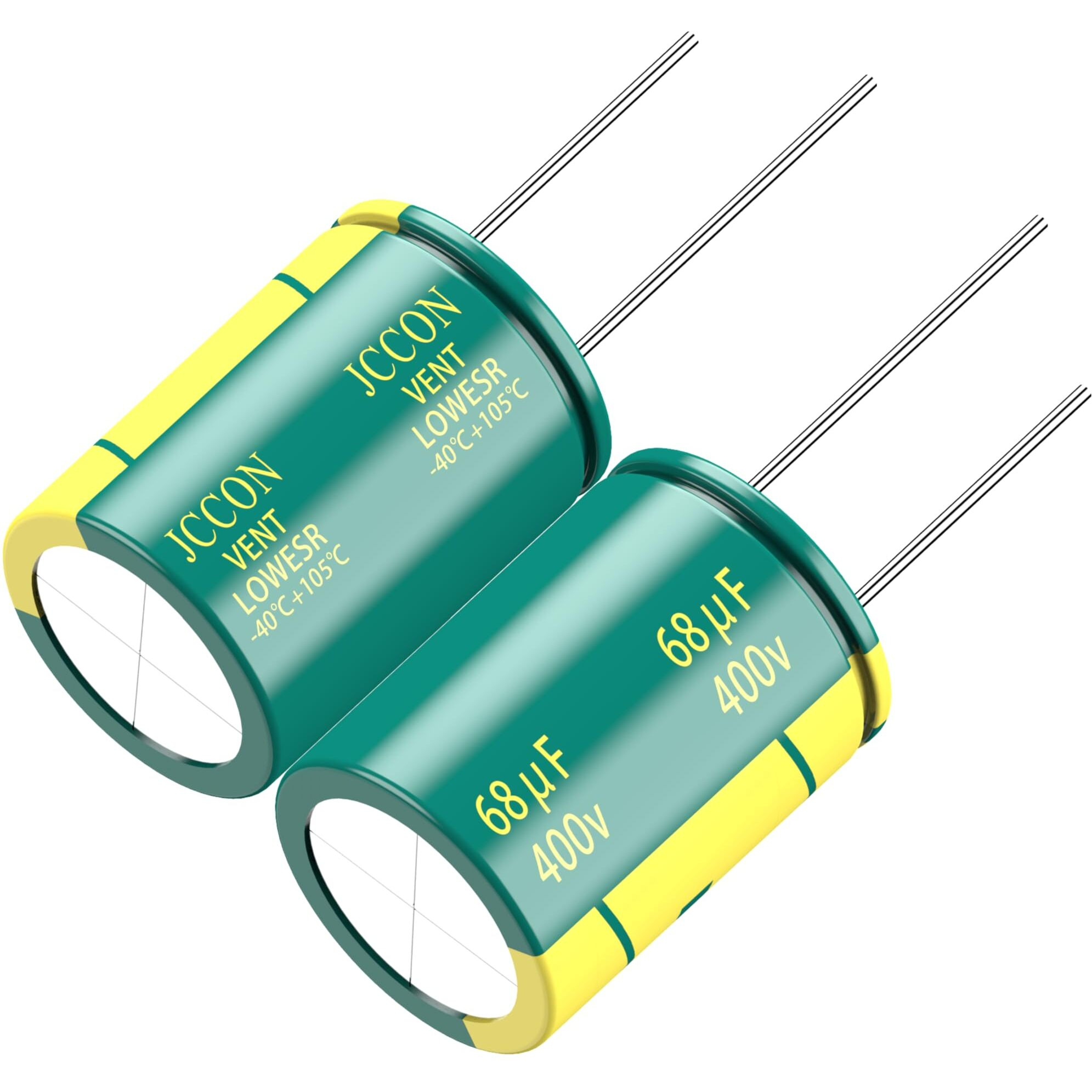 Jccon 10-Pack 400V 68Uf Premium Quality Low Esr Electrolytic Capacitors 18X25Mm (0.71X0.99In)  400Volt 68Mfd High-Frequency Caps With Superior Performance