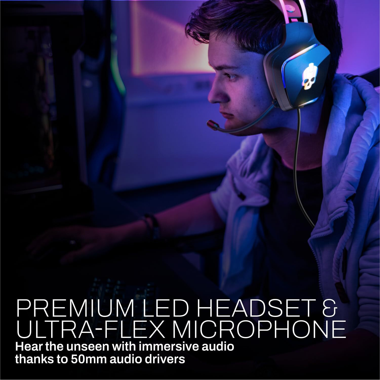 Game Punk Codebreakers Pc Gaming Bundle - Includes Keyboard  Mouse  Headset  Led Xl Mouse Pad  Headphone Stand  Rgb Light Strip - 6 In 1 Gaming Accessories Bundle