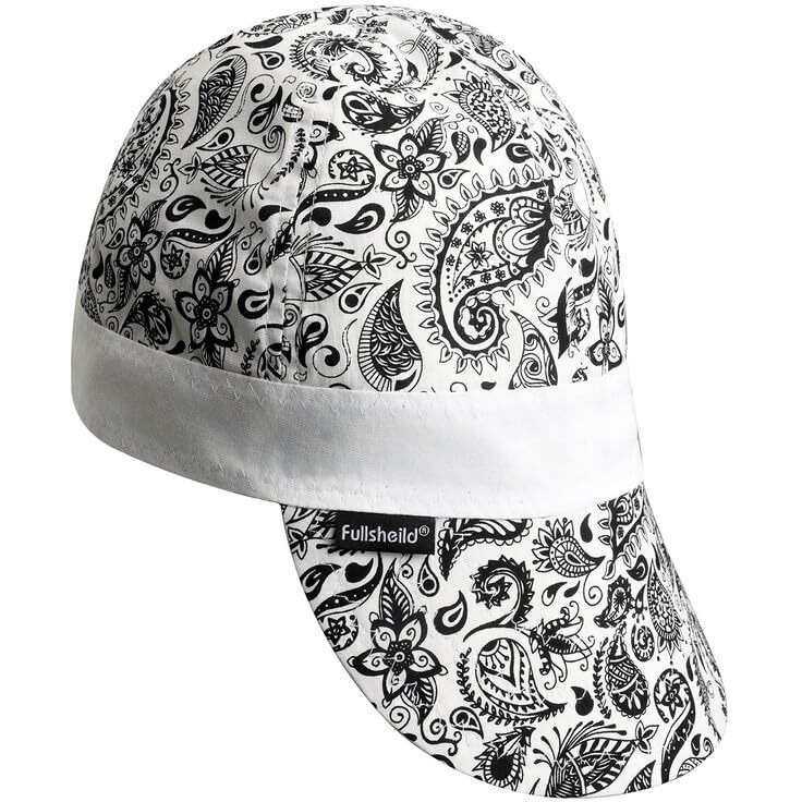 Fullsheild Reversible Welding Cap Flame Resistant Cat 2 Protective Fr Welder Hats 6 Pannel Lightweight Printed For Men Women