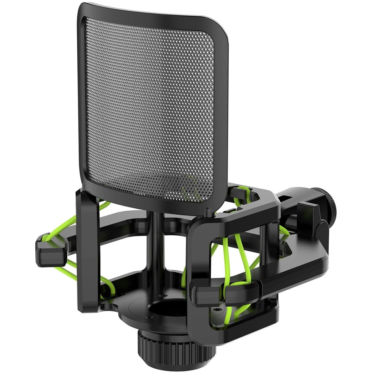 Microphone Shock Mount With Filter Screen For Lewitt Ray Lct-240 Pro Lct 440 Pure Lct 441 Flex Compatible With Protruding Stems (D23 Mm) Like The Akg C Series Ect (Green)
