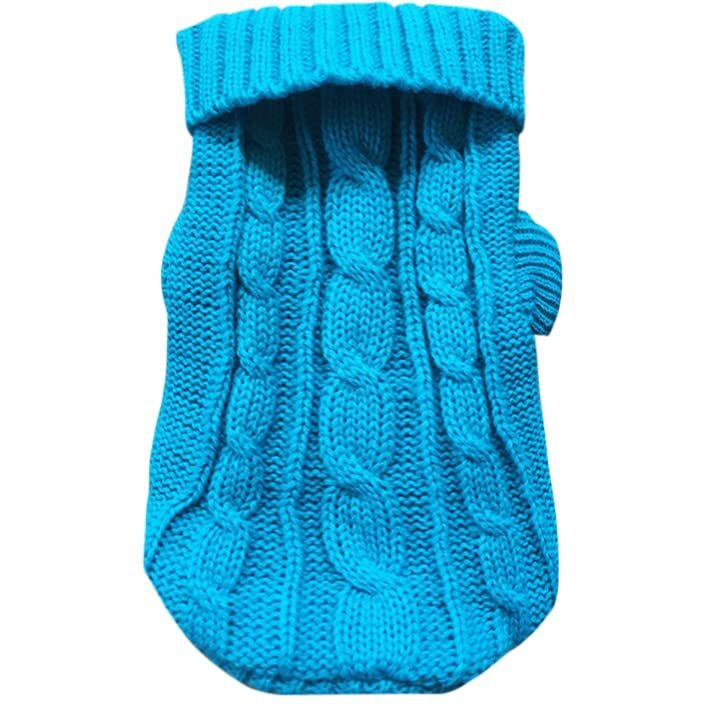 Dog Sweaters For Small Dogs Girl Boy  Xs Yorkie Sweaters Xxs Puppy Doggie Sweater Winter Warm Dog Turtleneck Knitwear Pullover For Chihuahua Fall Winter Cold Weather Cyan-Blue S