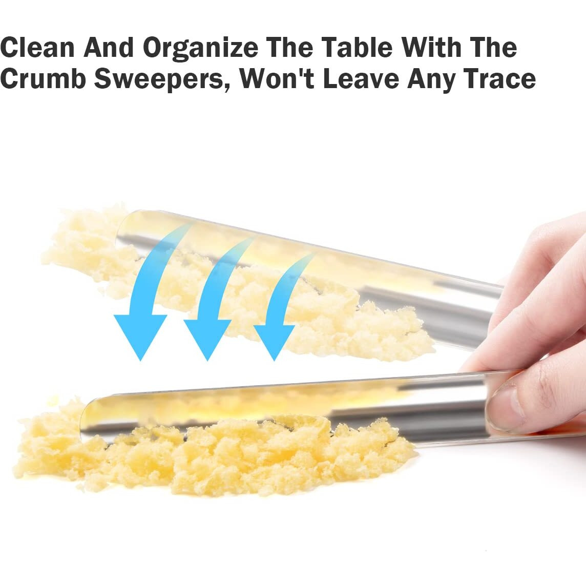 Crumb Sweeper  Restaurant Crumbers For Servers  Crumb Sweeper For Tablecloth With Storage Clip Holder  Stainless Steel Crumb Scraper  Table Crumber Tool For Waiters  Waitresses And Servers (5 Pack)