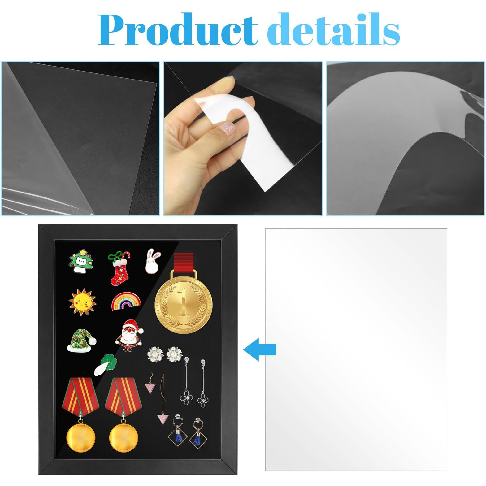 Tkonline 10 Pcs Plexiglass Sheets  Clear Pet Sheet Panels  Clear Acrylic Plastic Sheet For Picture Frame  Invitations  Poster Frames Plastic Board (10  8.5"" X 11""  0.5Mm Thick)