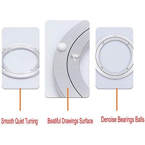 Dailydanny Aluminum Heavy Duty Lazy Susan Rotating Turntable Bearing Swivel Plate Hardware For Dining-Table (6 Inch)