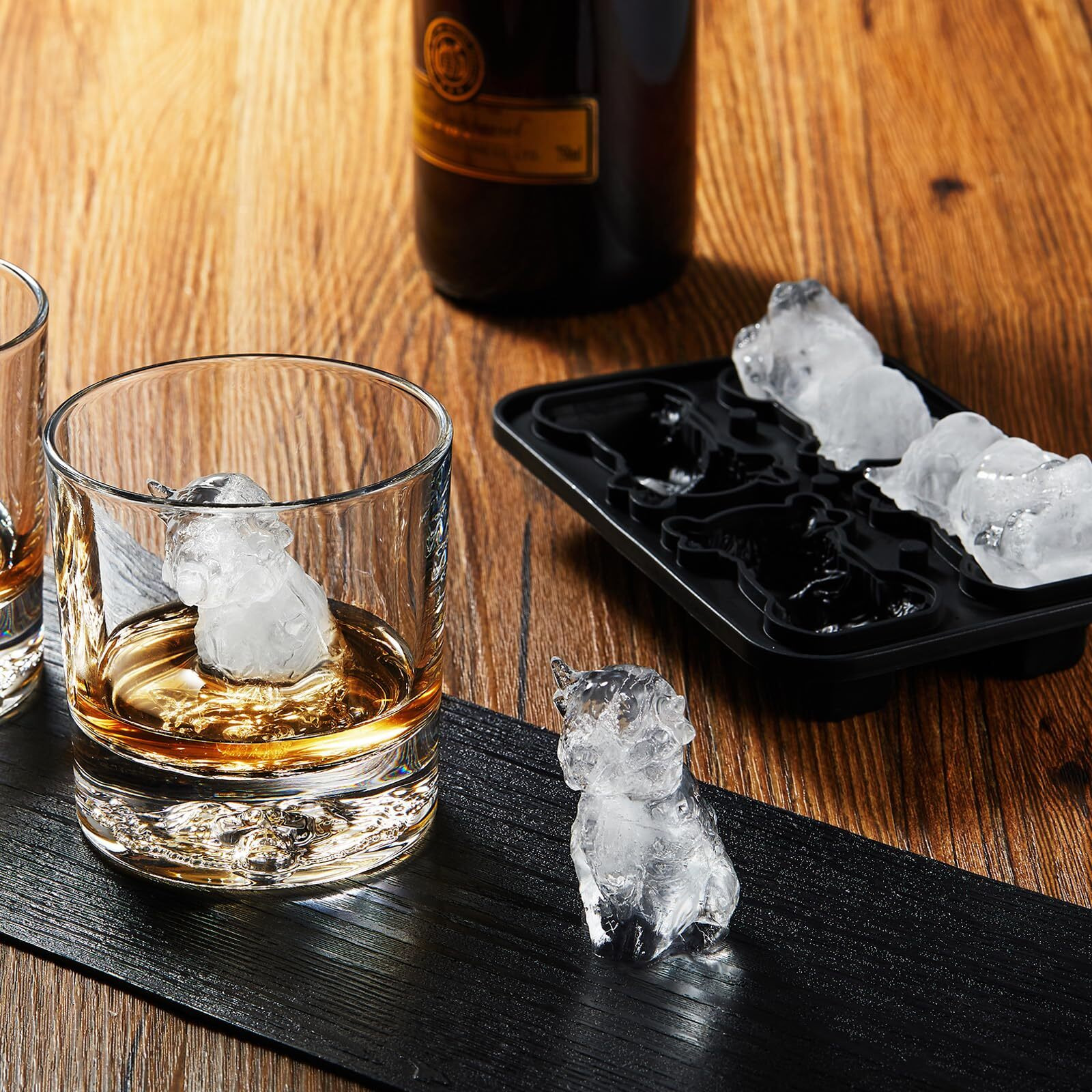 Acookee 3D Highland Cow Ice Cube Tray Fun Shapes  Novelty Highland Cow Gifts  Holiday Stocking Stuffers For Men Women  Cute Highland Cattle Ice Mold For Whiskey Cocktail Bourbon