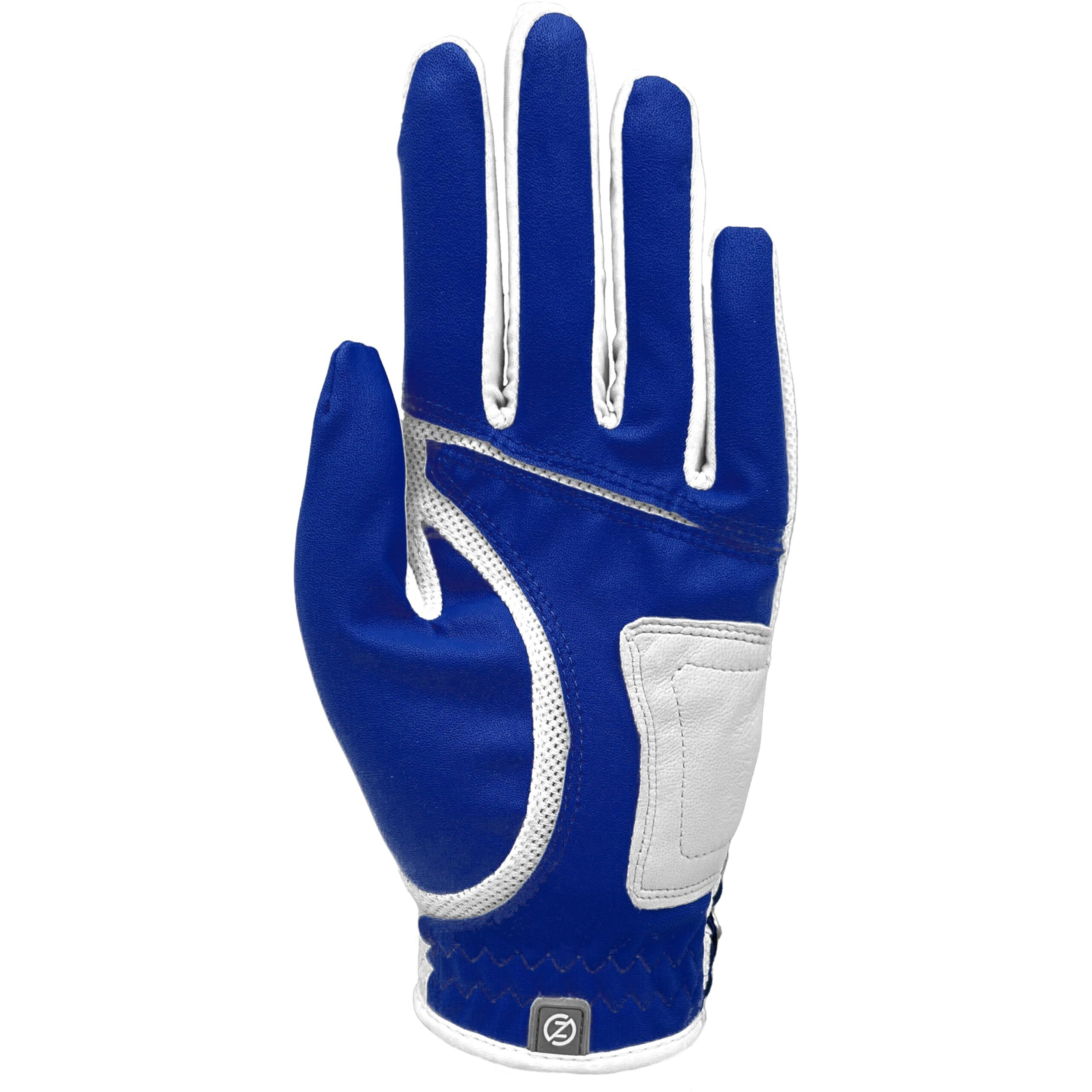 Zero Friction Women's Compression-Fit Synthetic Golf Gloves  Universal Fit  Blue