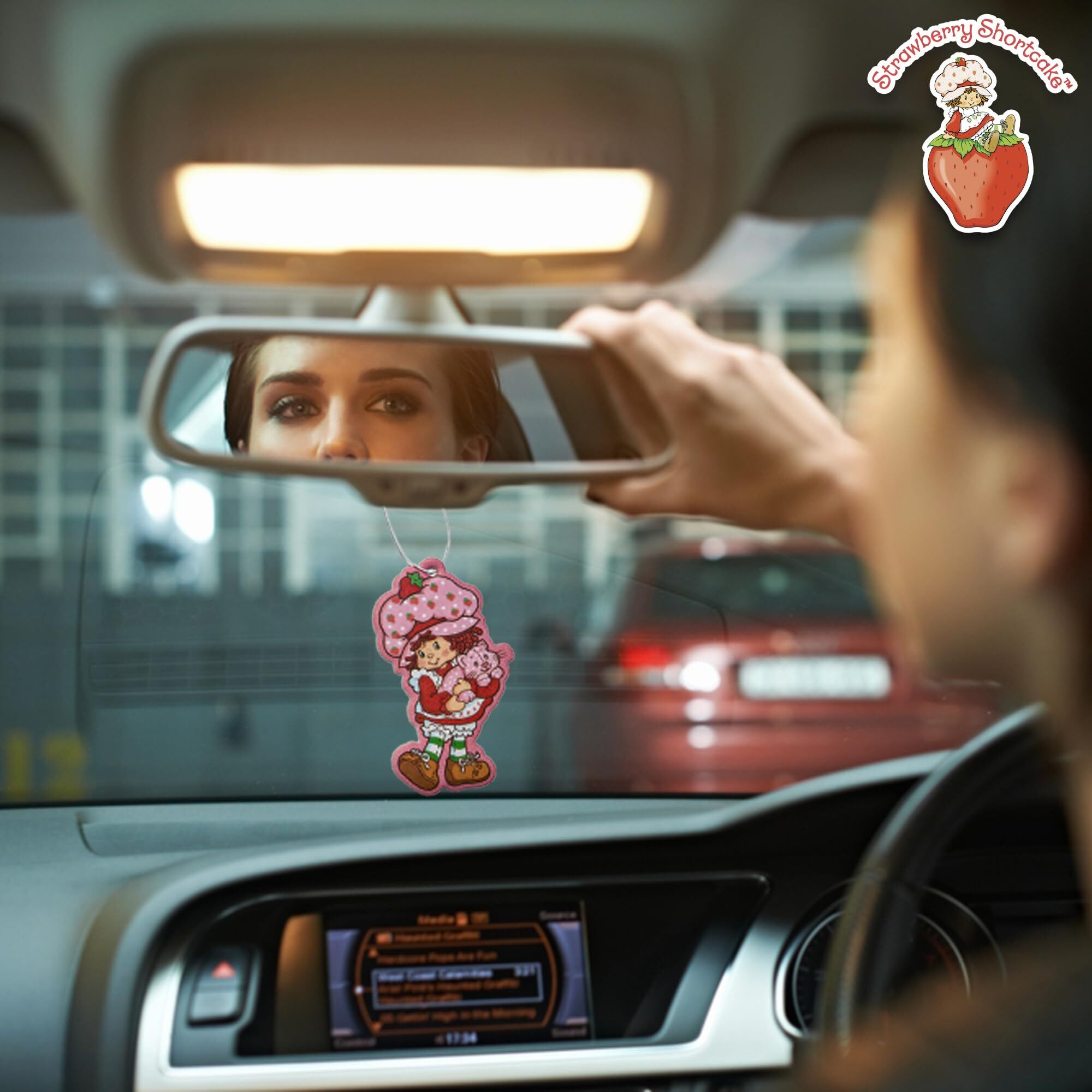 Strawberry Shortcake Air Freshener | Strawberry Air Freshner Car | Strawberry Shortcake Collectibles Gift | Strawberry Scented Air Freshener | 3/Set | Officially Licensed
