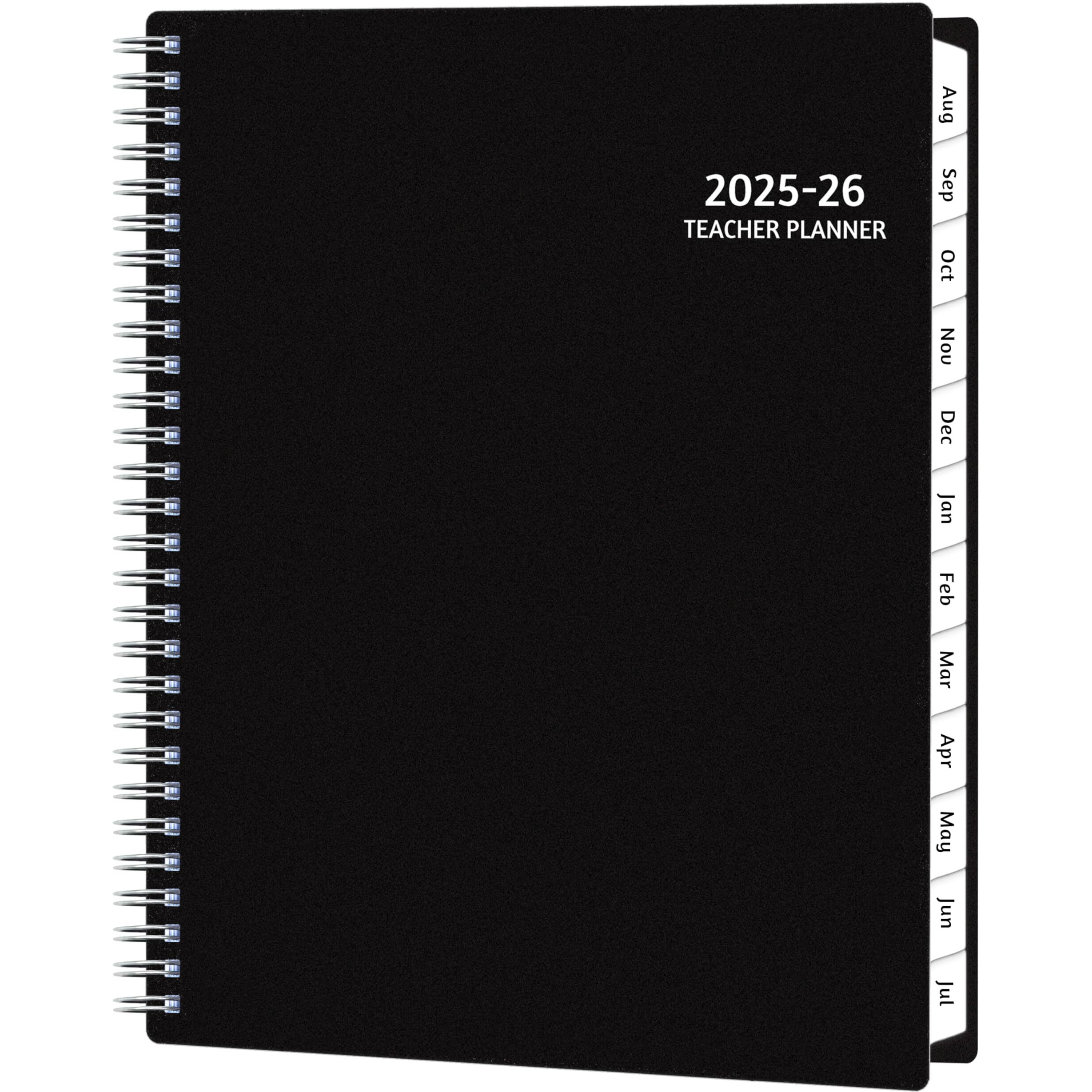 Goiunlt Teacher Planner 2025-2026  Aug. 2025 - Jul. 2026  Lesson Planner 2025-2026 Academic Year  With Tabs  Thick Paper  2-Sided Pocket  8 X 10 Daily Weekly And Monthly Calendar With 8 Periods