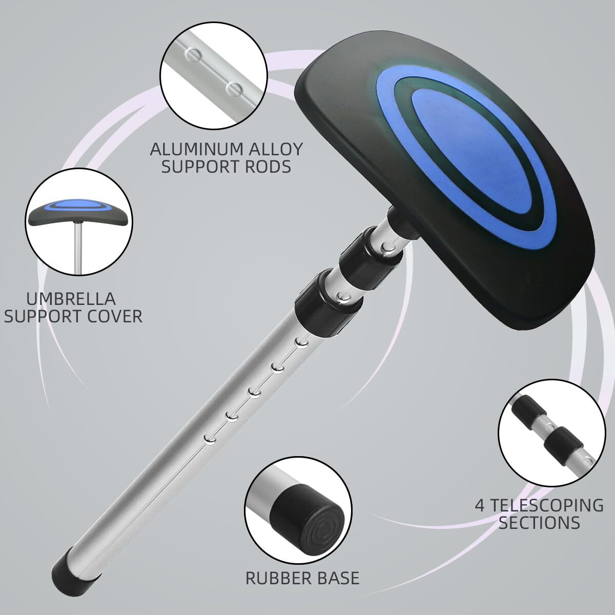 Lovace Golf Travel Bag Support System  Golf Club Travel Protection Kit (Blue)