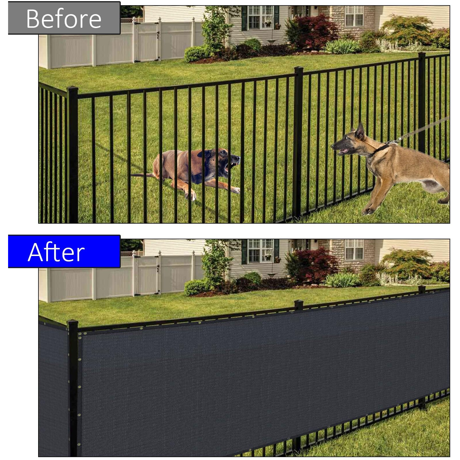 Mychoiii 6Ft X 100Ft Black Privacy Screen Fence 90% Blockage Heavy Duty Fencing Mesh Shade Net Cover For Outdoor Wall Garden Backyard Porch Patio Balcony
