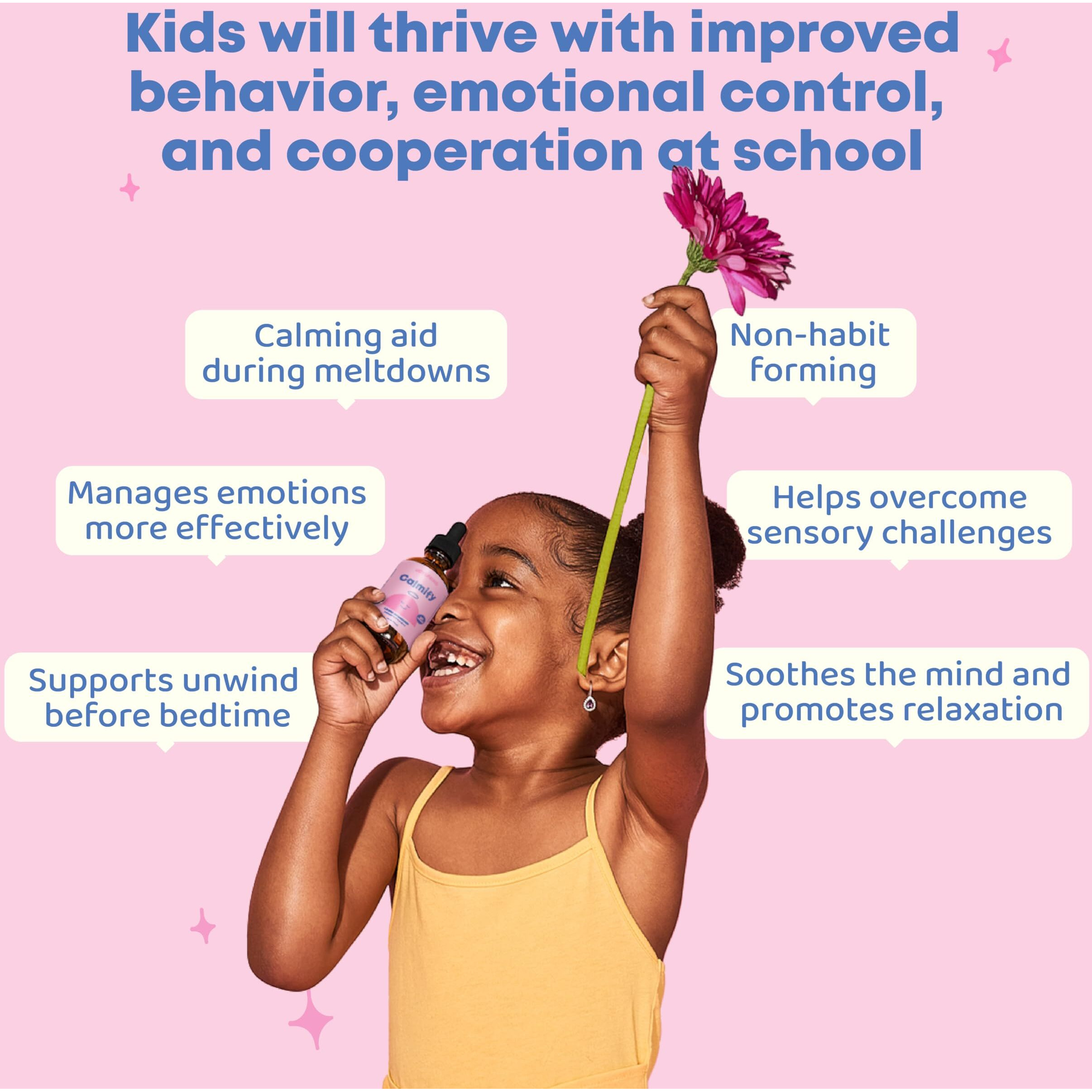 Joyspring Magnesium Citrate Liquid For Kids - Sugar & Gluten-Free Magnesium Supplement With Chamomile & Passion Flower - Calm Support For Kids & Adults - 30 Servings