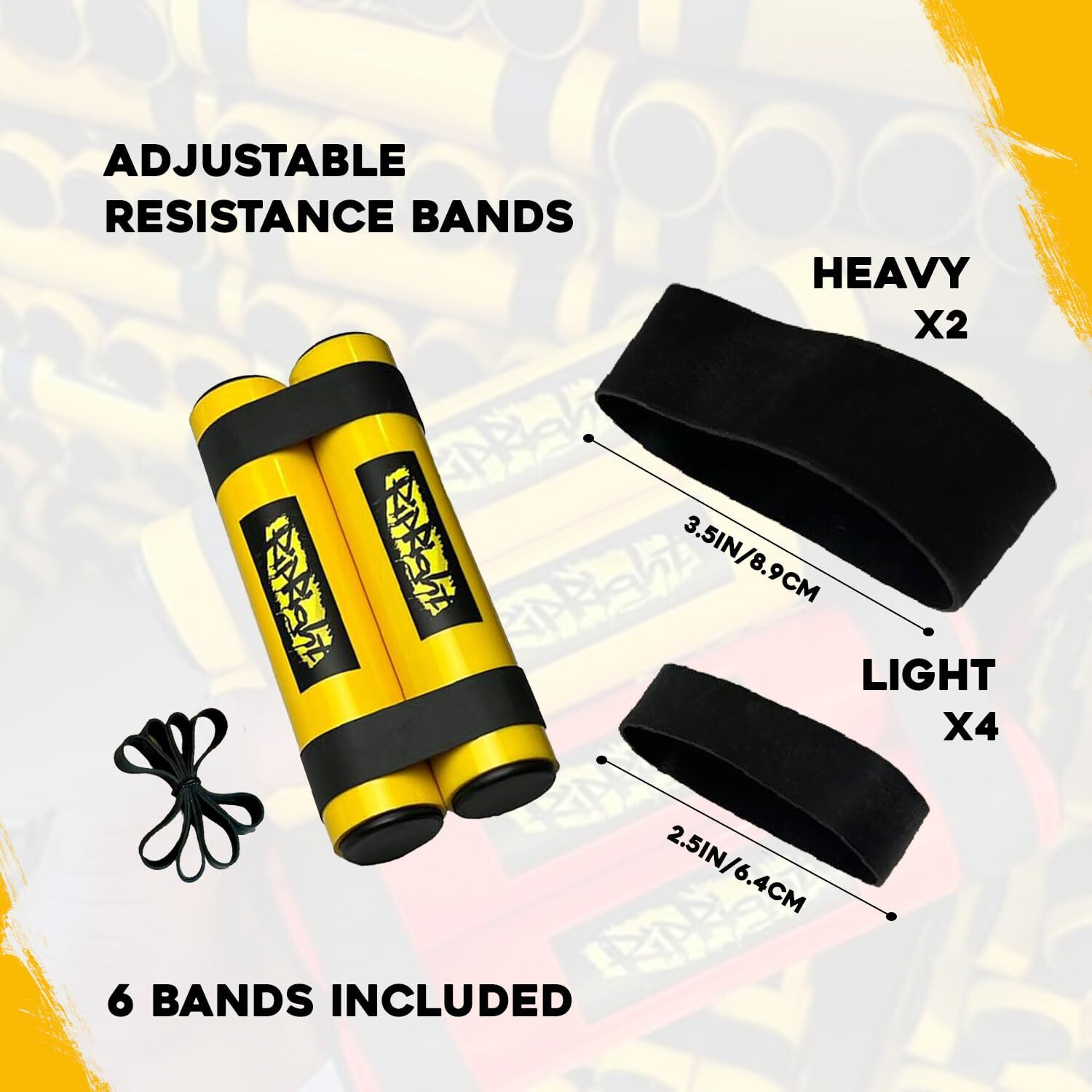Ripright Ripstick - Get Ripped Quick Strength And Resistance Training  Upper Body  Shoulder And Joint Rehab (Yellow/Black)
