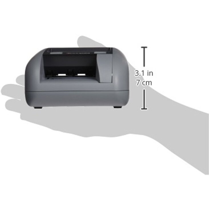 Cassida Quattro Fast Automatic Currency Counterfeit Detector With Advanced Sensors (Uv Mg Ir Mt Thickness Size) - All-Orientation Feeding - Rechargeable Battery - 3.5"" Value & Pass/Fail Display
