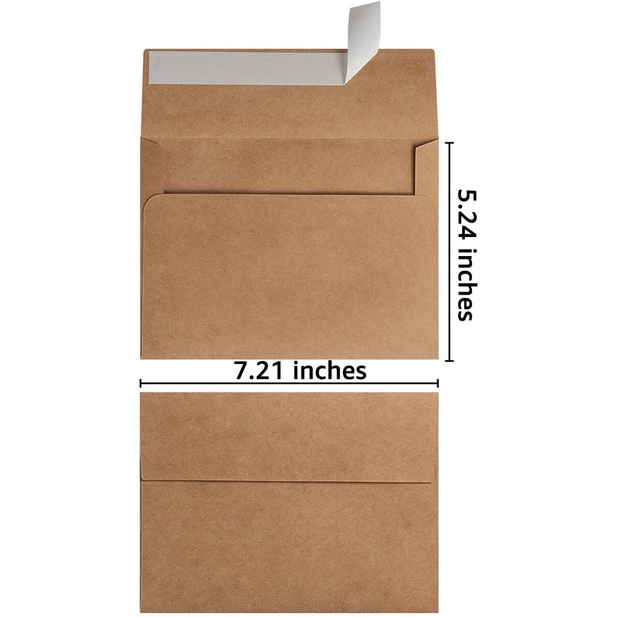 Wishop 100 Pack Dusty-Blue A7 Envelopes Self-Adhesive 5X7 Envelopes For Invitations  5X7 Greeting Cards (Dusty-Blue  5.24 X 7.21 Inches)