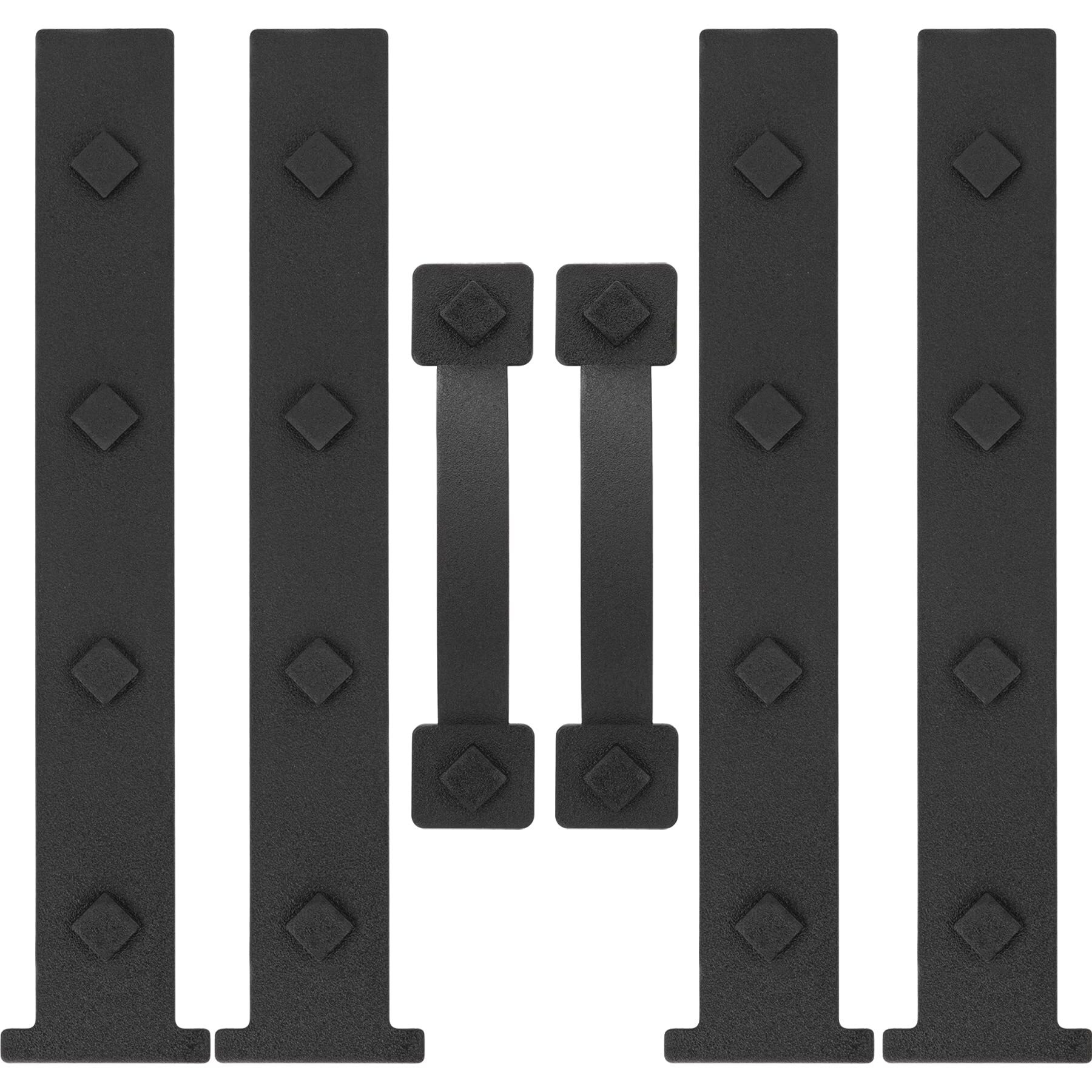 Hillmaster Garage Door Magnetic Decorative Hardware  6 Pieces Rectangle Garage Door Magnets Accents Curb Appeal Faux Hinges And Handles Garage Door Decor Hardware Kit  Black(4 Hinges+2 Handles)