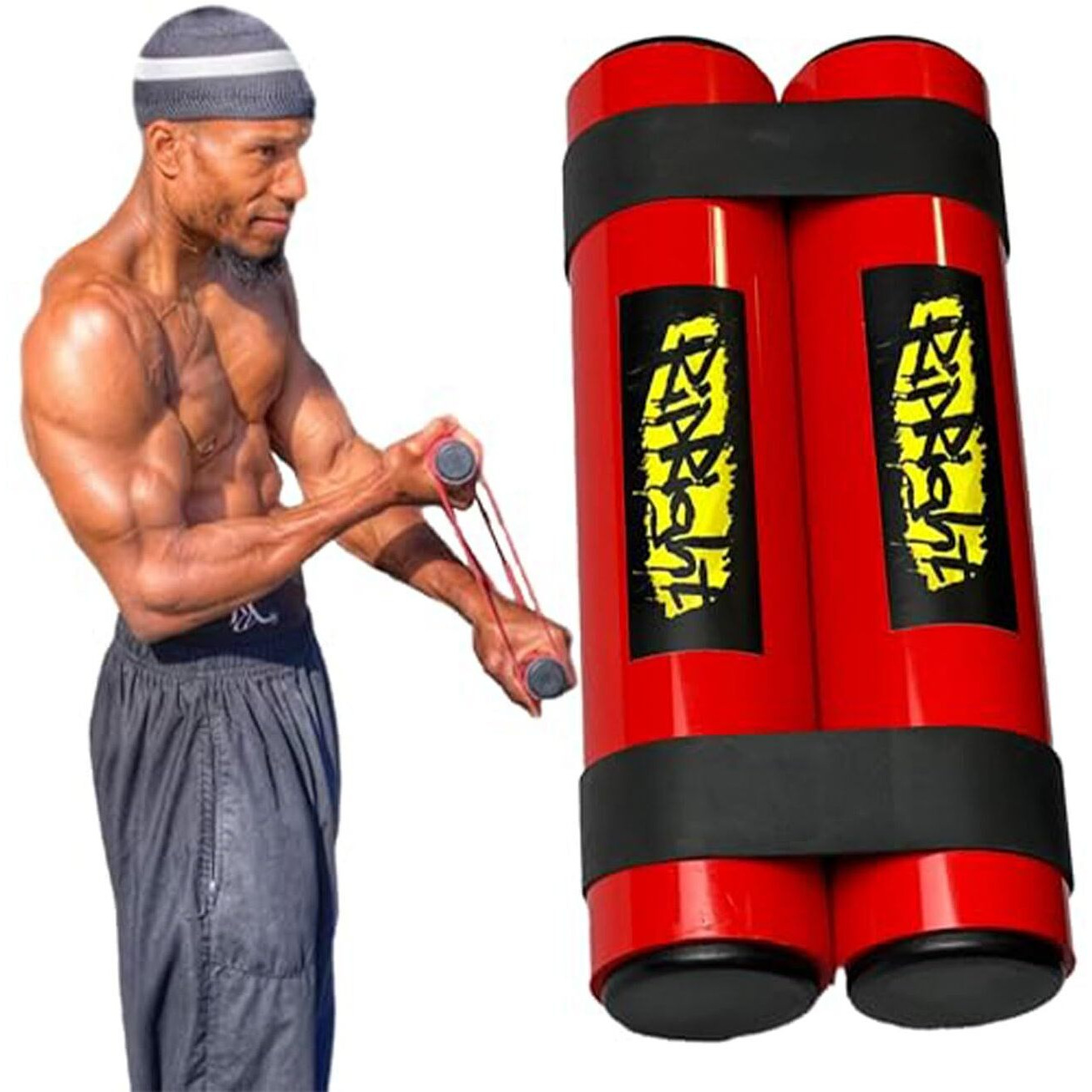 Ripright Ripstick - Get Ripped Quick Strength And Resistance Training  Upper Body  Shoulder And Joint Rehab (Red/Black)