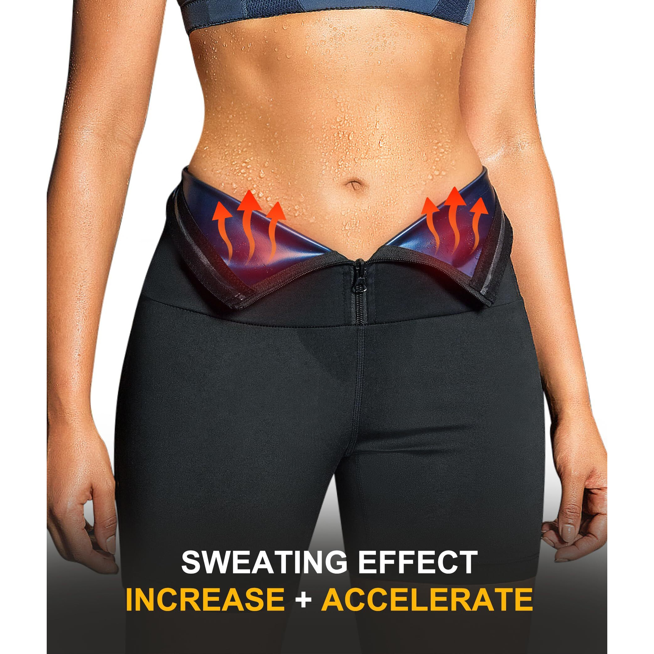 Scarboro Sauna Sweat Shorts For Women Waist Trainer Leggings Workout Suit Compression Body Shaper Band