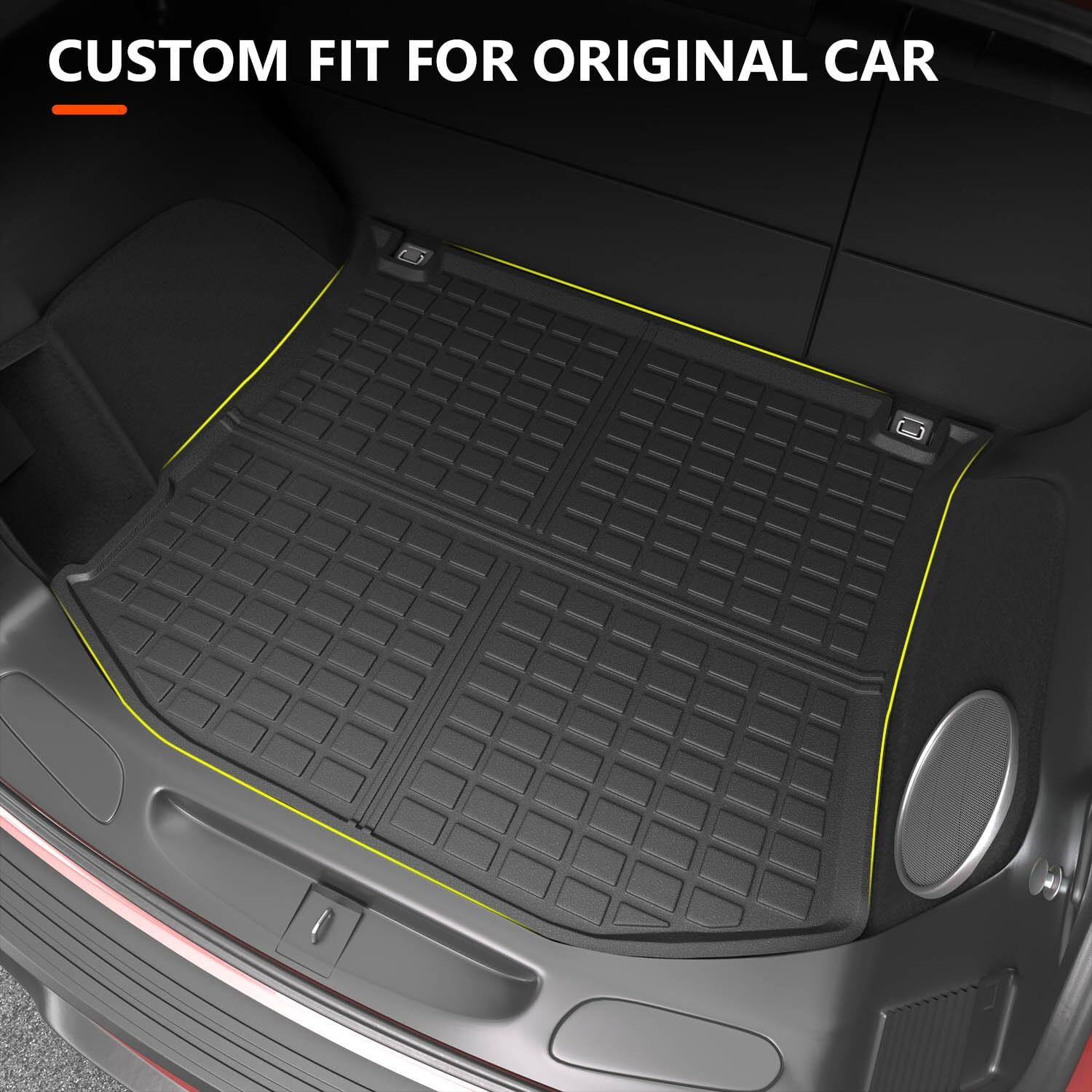 Powoq Floor Mats Compatible With 2011-2021 Jeep Grand Cherokee Cargo Mat Floor Liner Tpe Replacement For 2011-2021 Jeep Grand Cherokee Accessories (Fit Grand Cherokee  Rear Trunk Mat+Floor Mat)