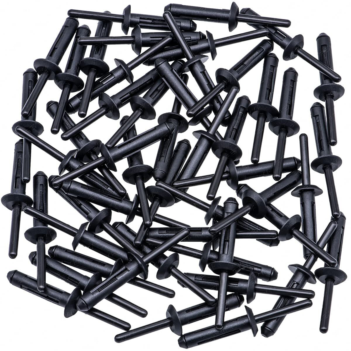 Rexka 50Pcs Fender Flare Bumper Door Trim Plastic Rivet Retainer 1/4 Hole Compatible With Chrysler 6506007Aa 07-20 Jeep Wrangler  Wrangler Unlimited Jk & 02-12 Liberty Kj Gm 10184895 Ford N803862-S