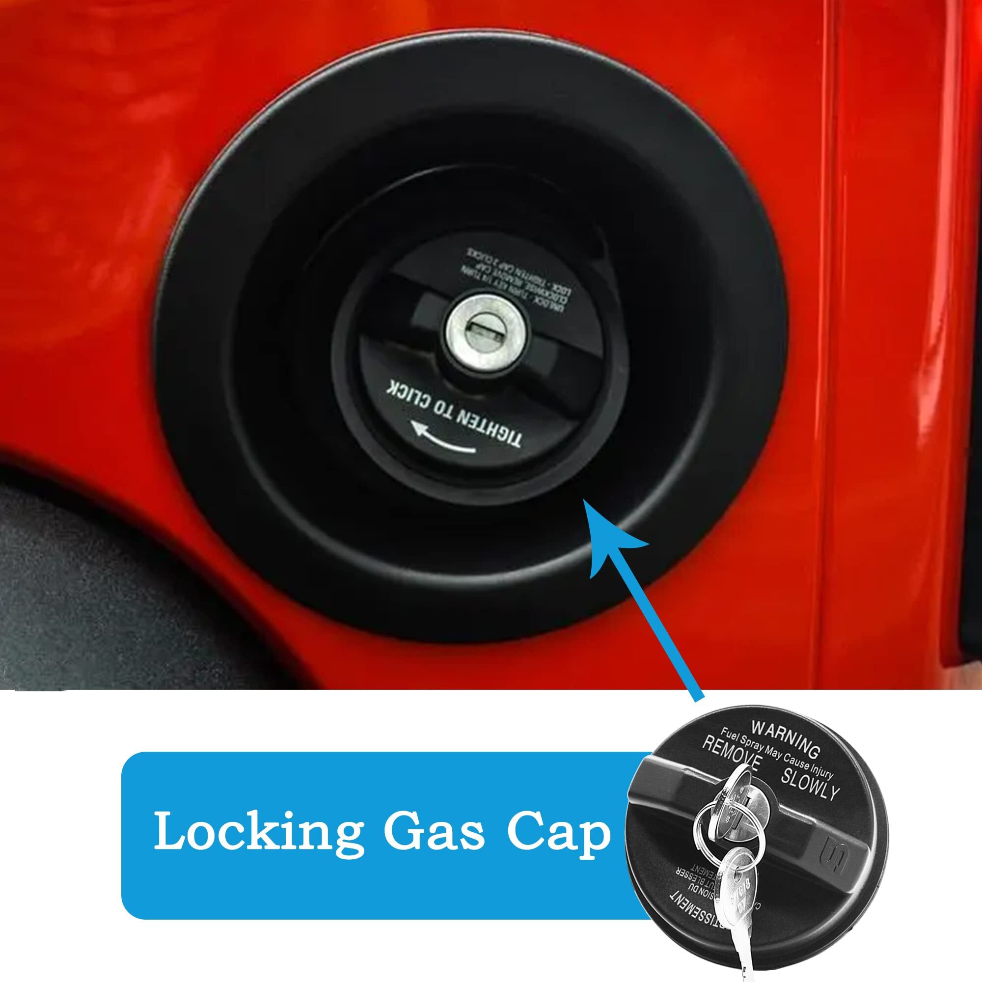 Locking Gas Cap  Lock Fuel Cap For Jeep Wrangler Jk Tj Liberty Cherokee Compass Grand Cherokee Commander  Patriot & Chrysler 200 300 Town Country Pacifica Sebring Pt Cruiser