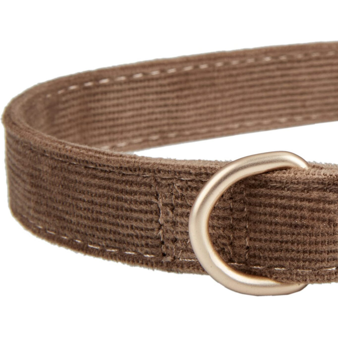Yudote Soft Cotton Dog Collar With Metal Buckle Adjustable Heavy Duty Comfy Corduroy Collars For Small Medium Large Dogs Brown Small