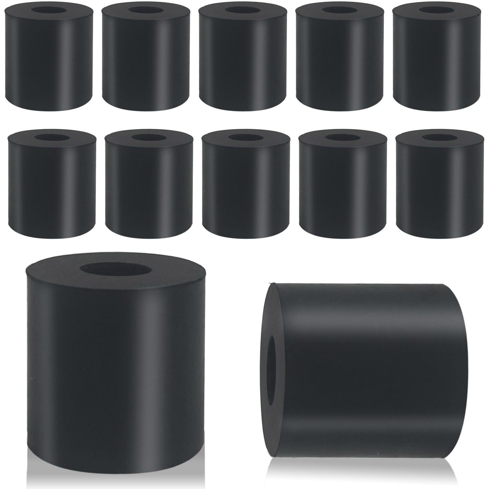 12 Pcs Multi Purpose Rubber Spacer 3/4 Inch Od X 1/4 Inch Id X 3/4 Inch Thickness  Rubber Bushing Anti Vibration Spacer Thick Rubber Washers For Home And Car