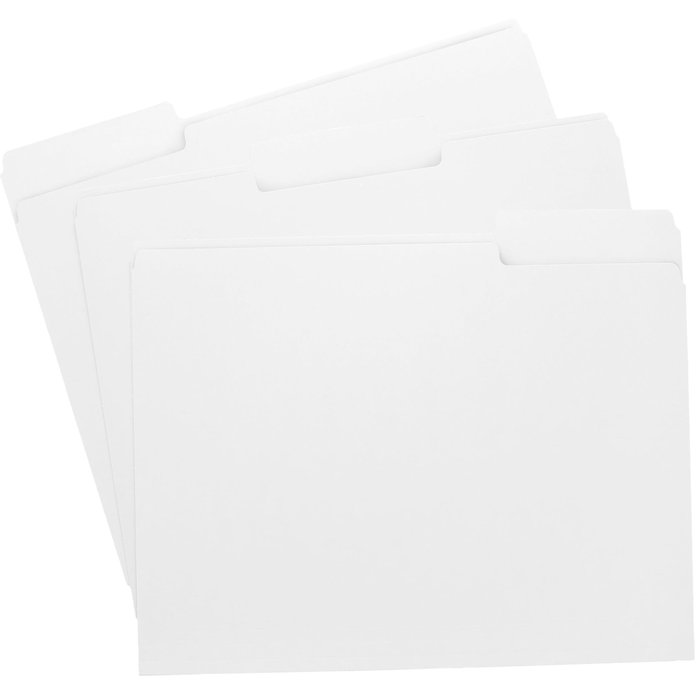 White File Folders  1/3-Cut Tabs  Letter Size  12-Pack - Durable Office Filing Folders For Documents  Papers  And Organization