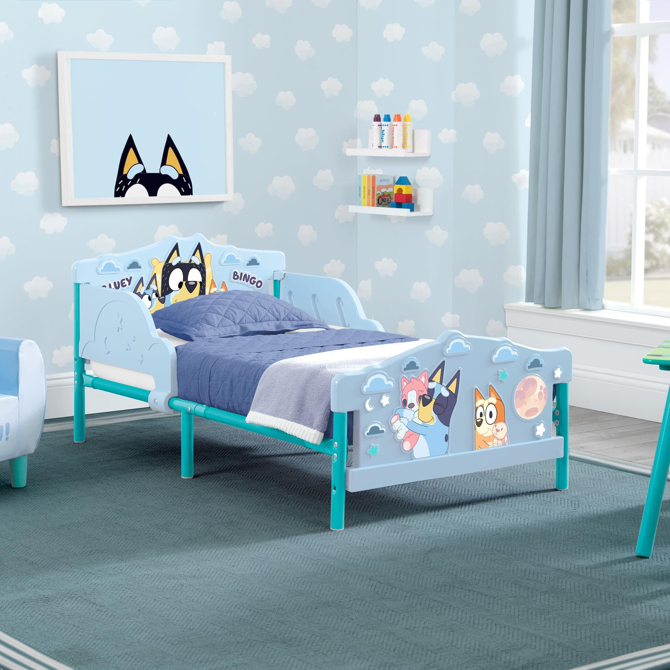 Delta Children - Bluey 3D Toddler Bed  Blue