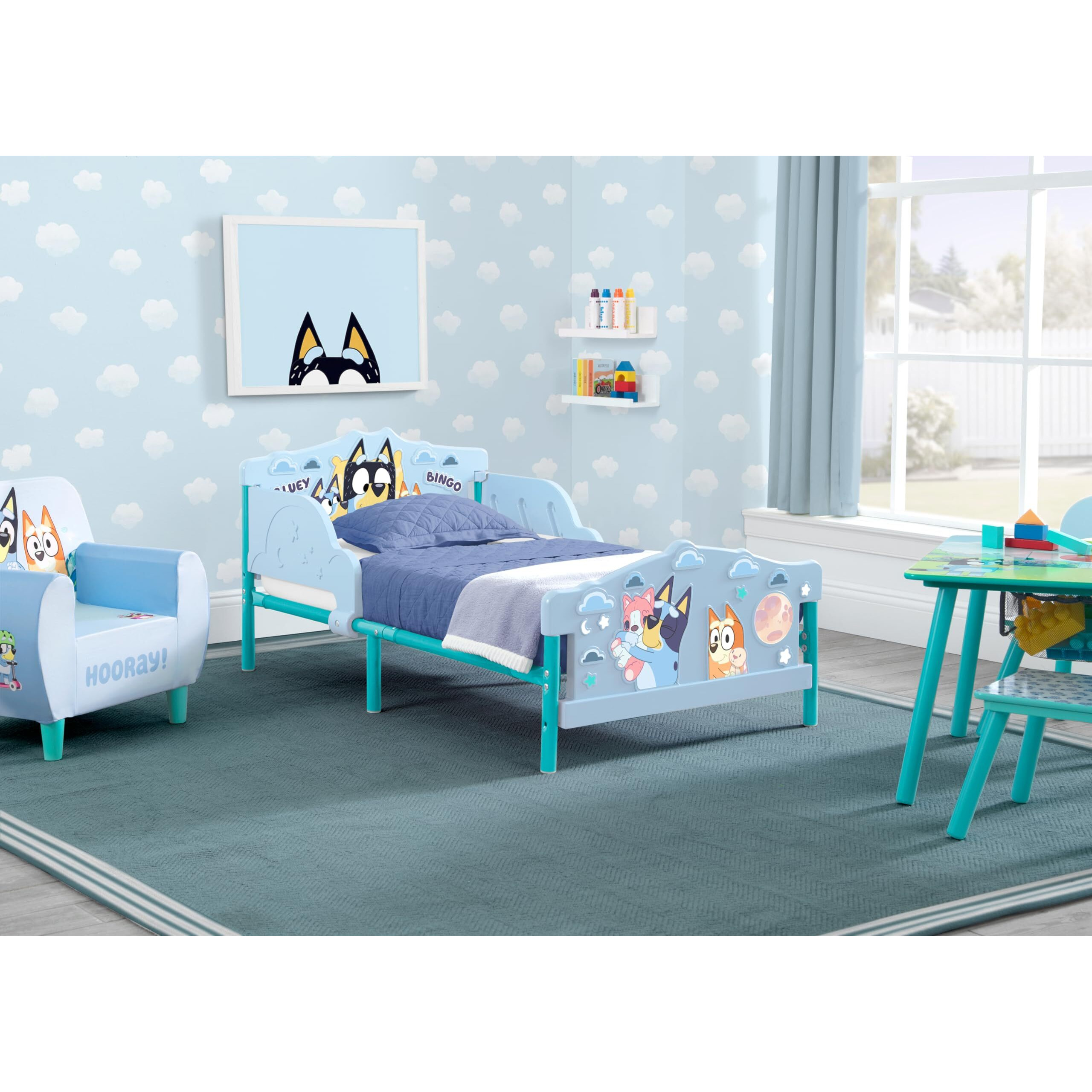 Delta Children - Bluey 3D Toddler Bed  Blue