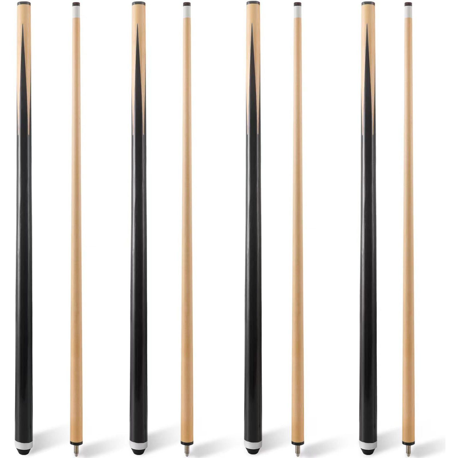 Jepnjpu Pool Cue Stick Hardwood 36Inch/42Inch/48Inch/57Inch Billiard Cue Sticks Set Of 2/4 Table Pool Stick For Beginners Cue For Pool Table Pool Sticks With 13Mm Tip