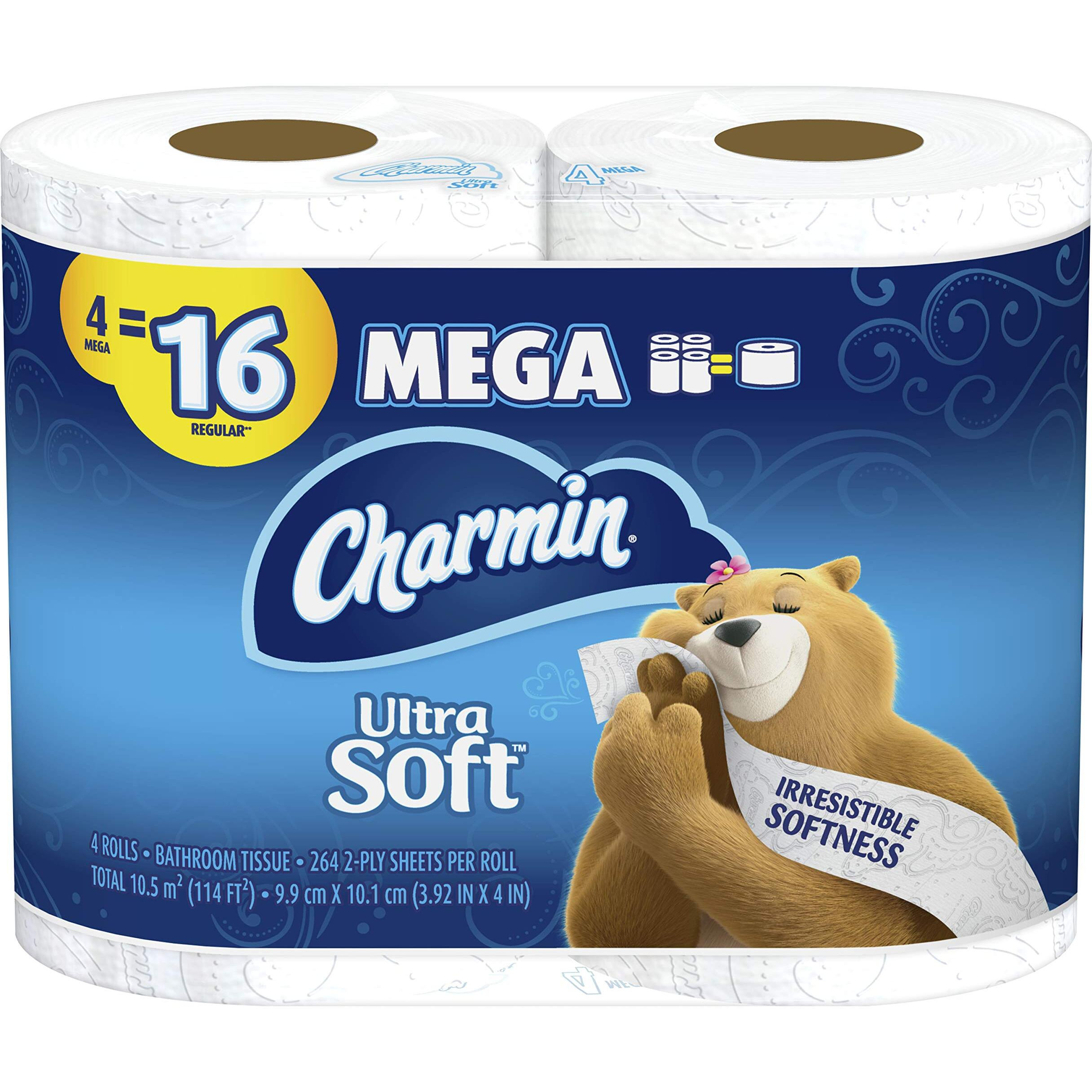 Charmin Ultra Soft Toilet Paper  4 Mega Rolls