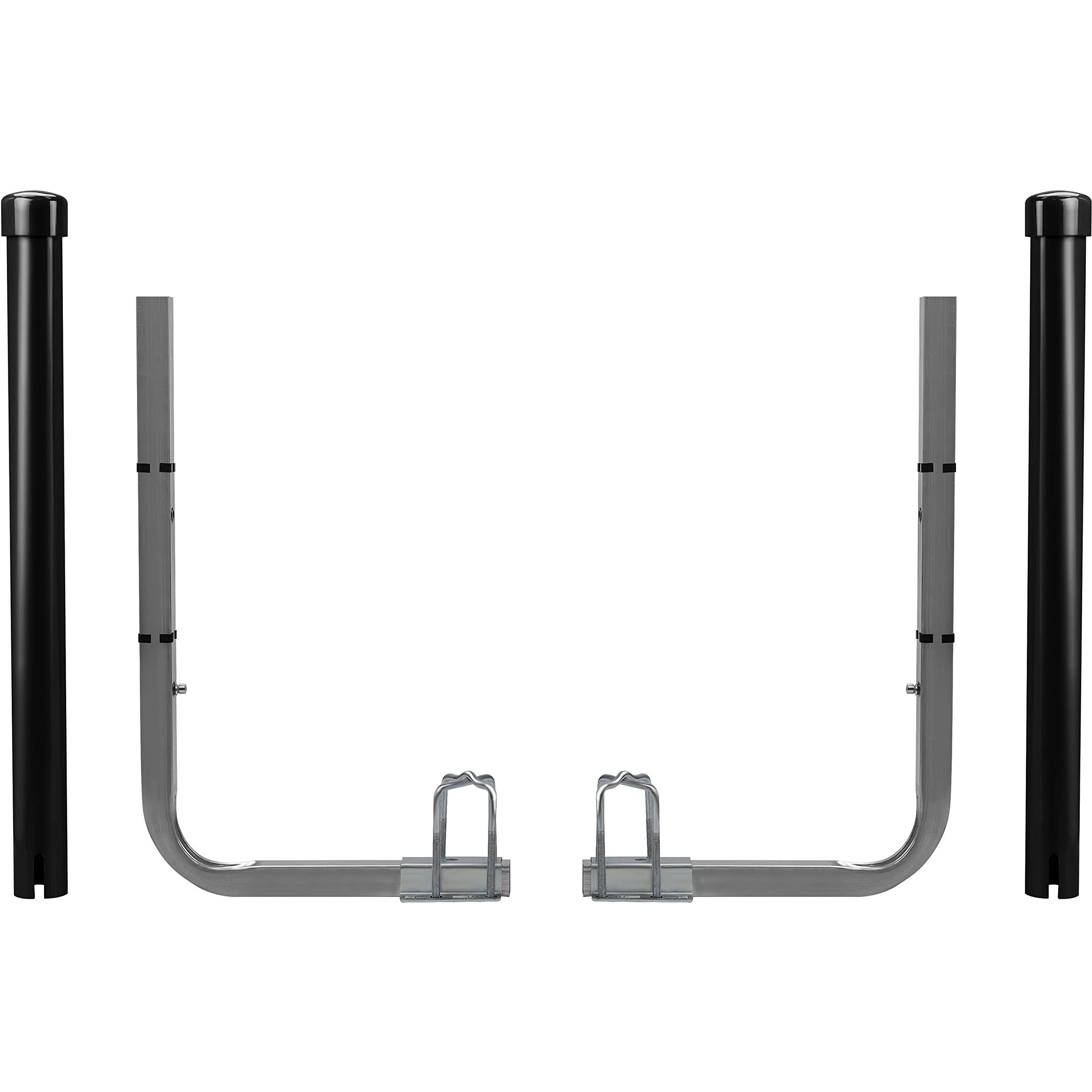 Jy Performance Boat Trailer Guide-Ons  40""/48"" Adjustable  2Pcs Rustproof Electro-Galvanized Steel Trailer Guide Ons  Trailer Guides With Black Pvc Pipes  For Ski Boat  Fishing Boat  Sailboat Trailer