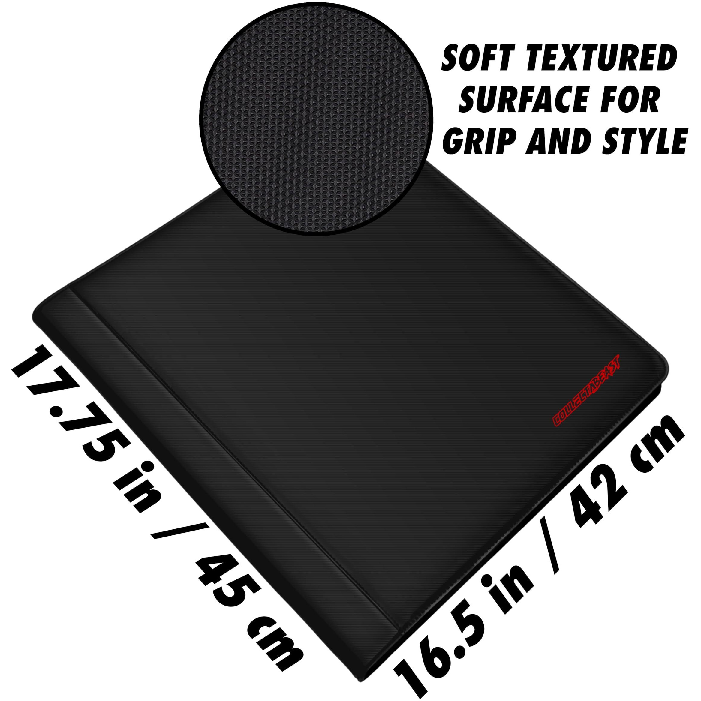 1280+ Cards 20 Pocket Card Binder Collector Card Album - Pages Compatible With Pokemon Cards  Sports Cards  Yugioh  Mtg And Other Tcg - Trading Card Sleeve With Side Loading Pockets (White/Red)