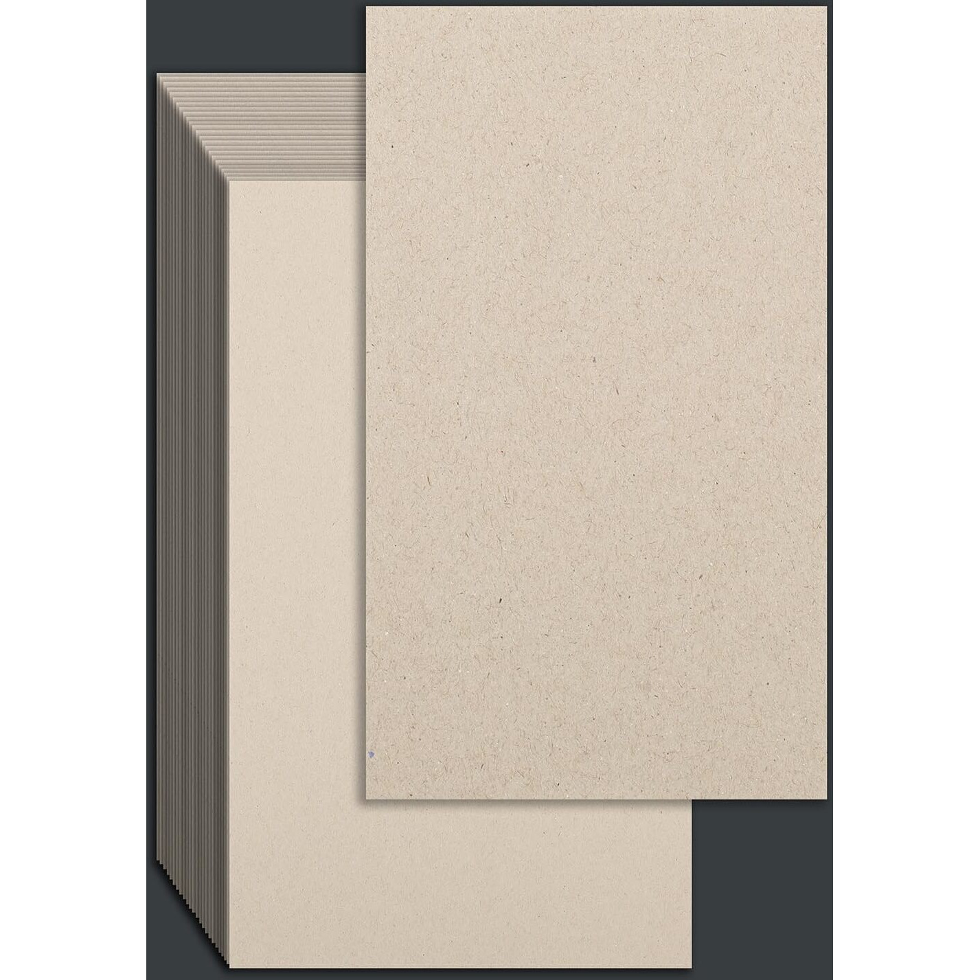 25 Pcs Book Board  Binder Board  Cover Board  Thick And Gray  Heavy Duty Chipboard For Book Binding  Diy Cardboard (Gray  3 X 5 Inch 80Pt)