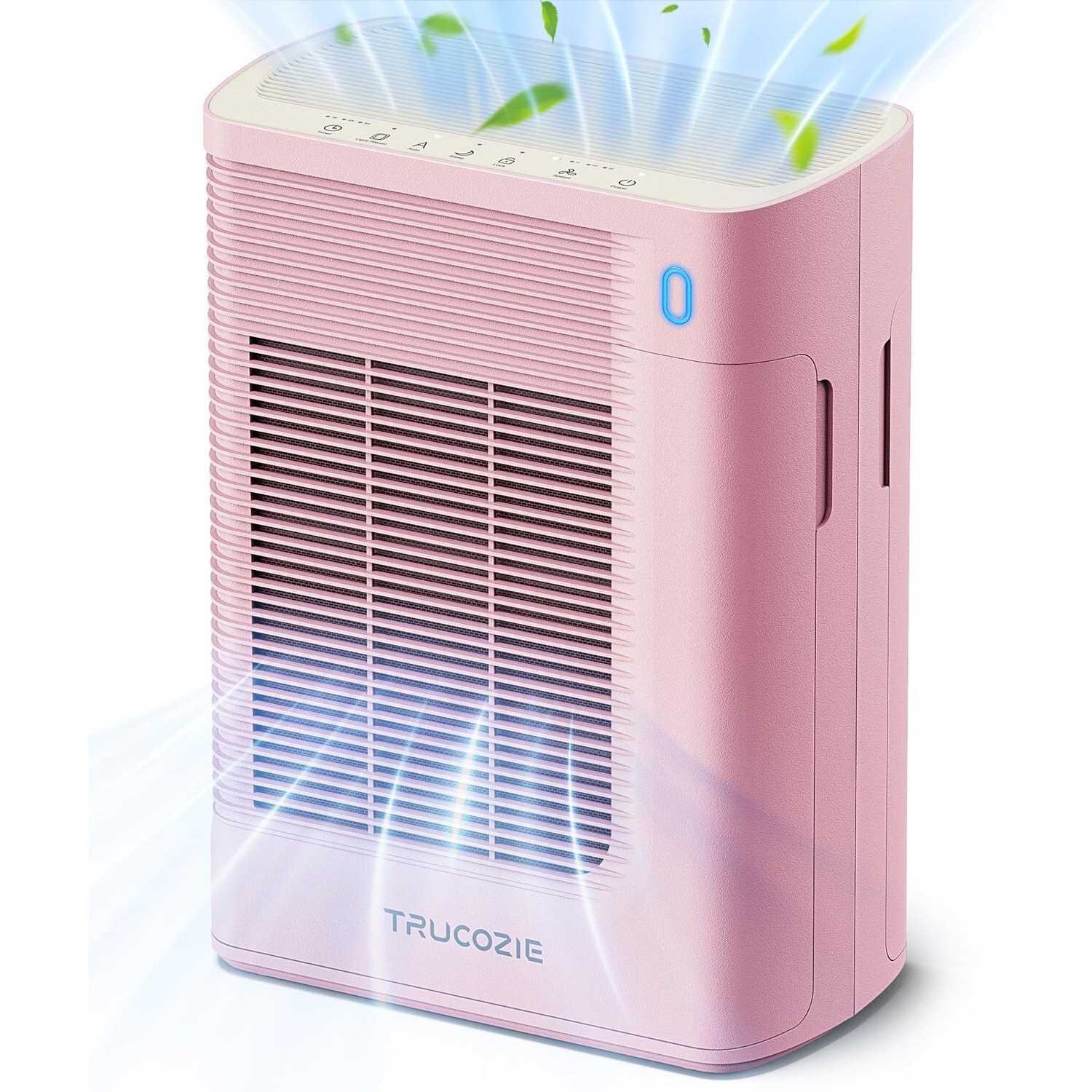 Trucozie Air Purifier For Home Large Room Bedroom Up To 1937 Ft In 1 Hr With Double-Sided Air Inlet  Air Quality And Light Sensors  Hepa Sleep Mode For Allergies  Dust  Pollen  Pet Hair  Pink