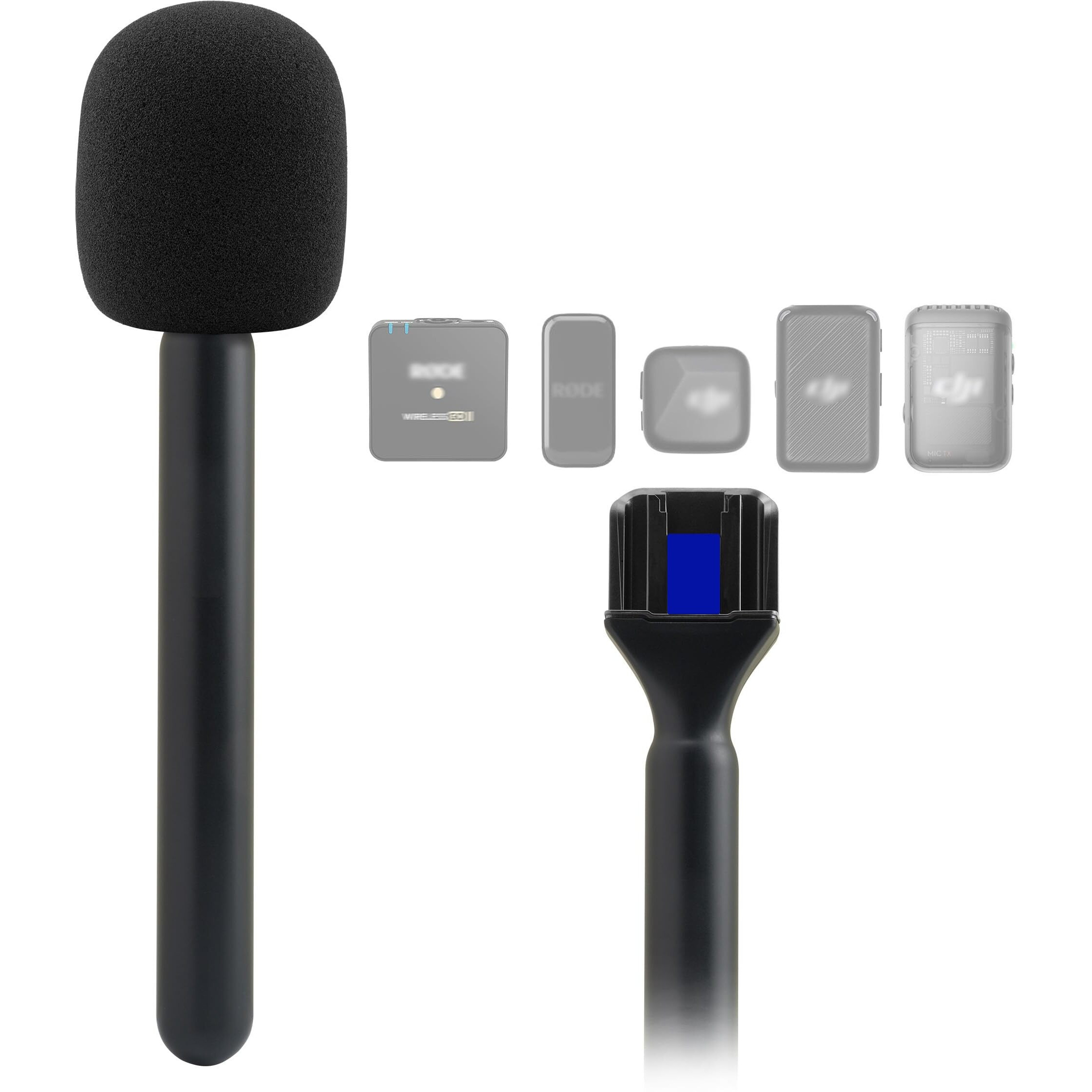 Jcmoyuty Stand For Magnetic Mic Holder Dji Mic Mini  Mic 1  Mic 2  Portable Handle For Rode Wireless Micro  Go 2 Ii  Me  Pro Wireless Lav Microphone Interview Handheld Handle Mount Adapter